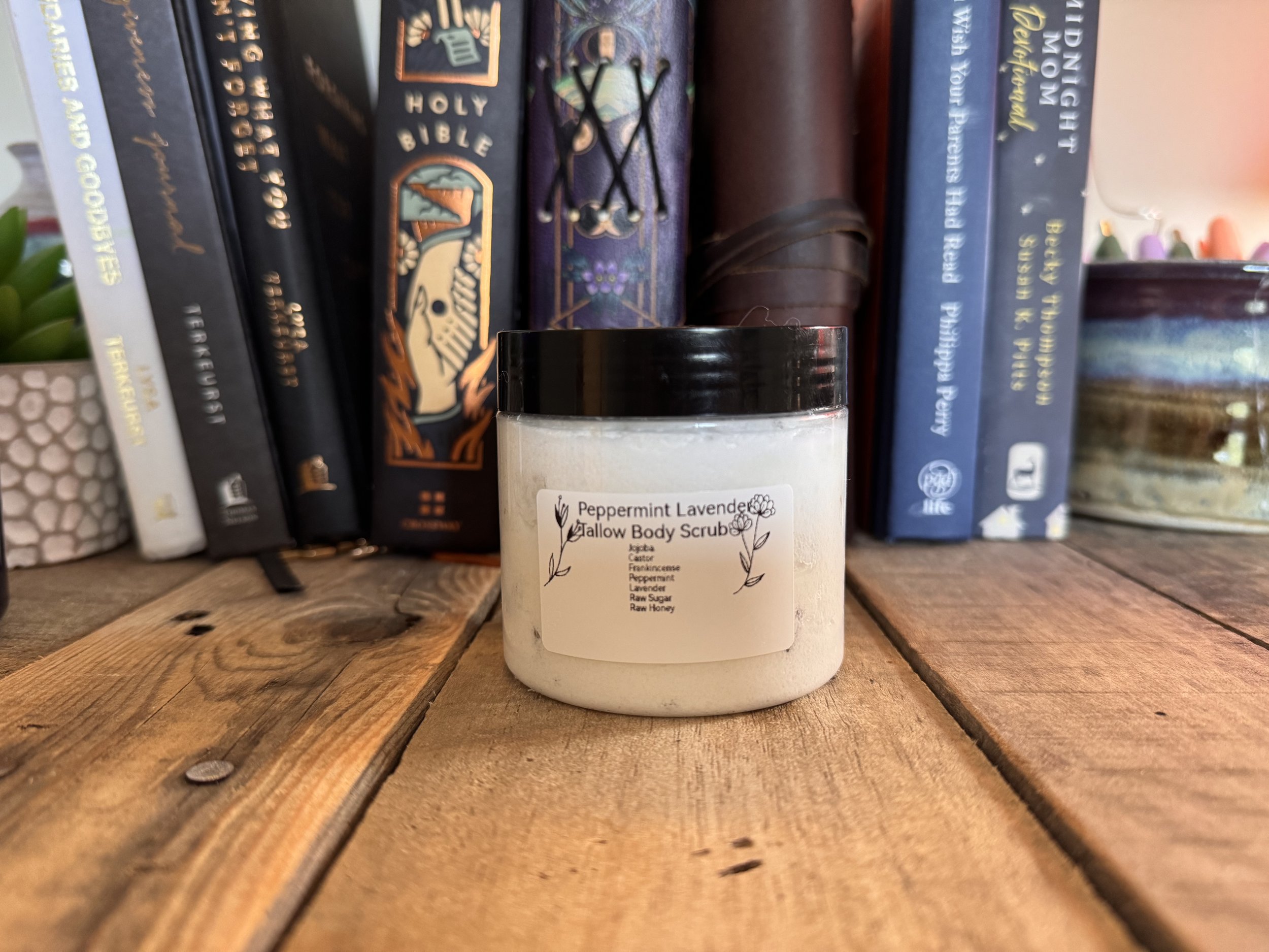 Peppermint Lavender Tallow Body Scrub