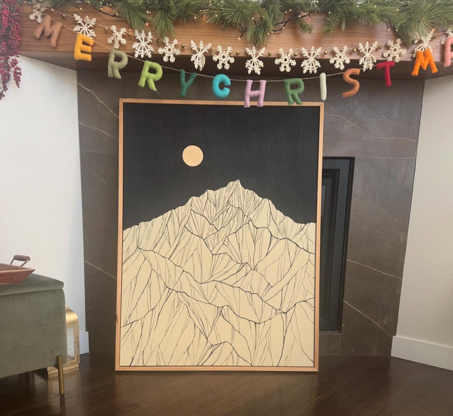 The owner of this original got a facelift for their artwork (a new handcrafted hemlock frame job) and it reeeaaallly finished it off in the most perfect way! 

If you are looking for an original acrylic, let me know and I&rsquo;d be happy to send you