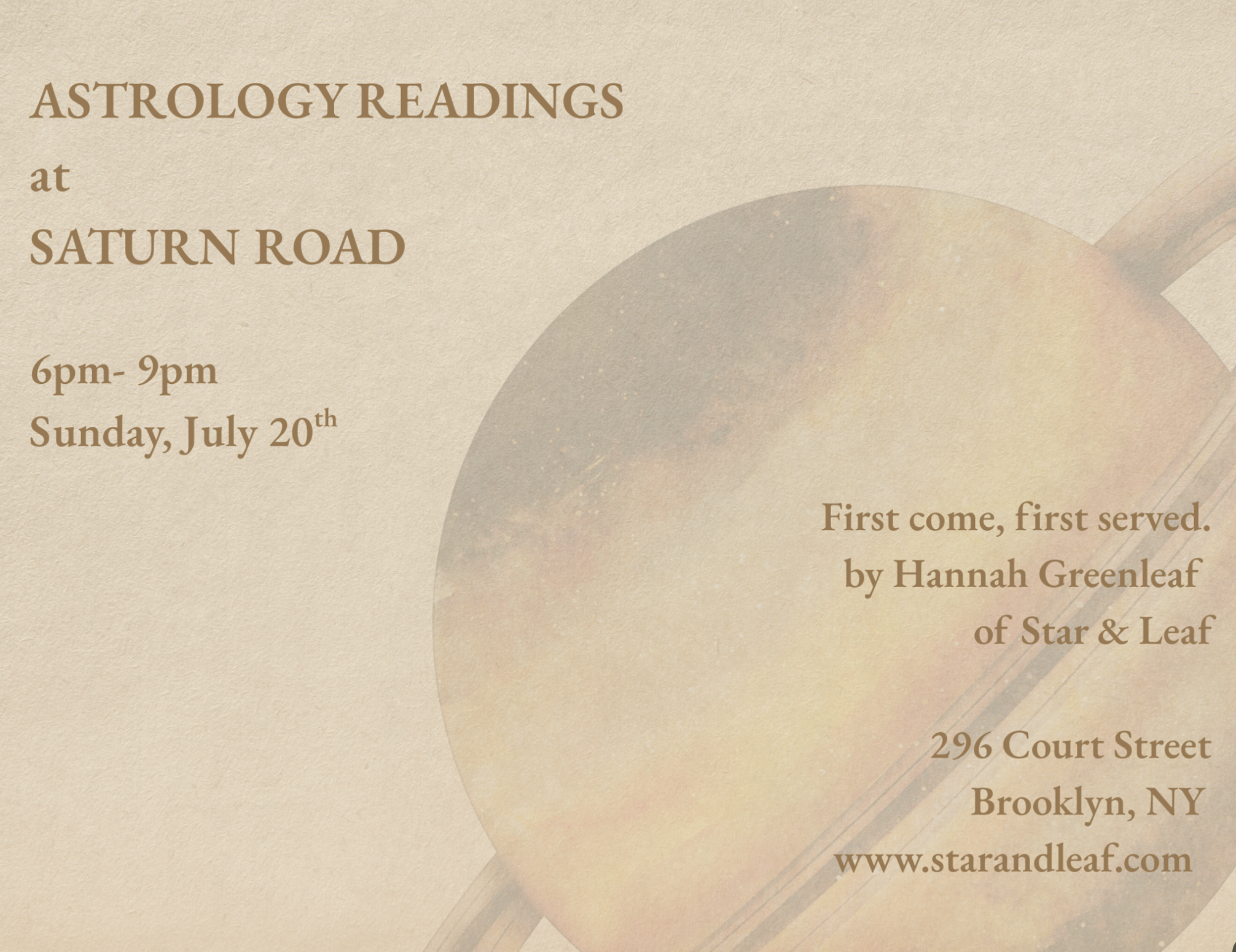 Celestial Sundays: Astrology Readings by Star & Leaf