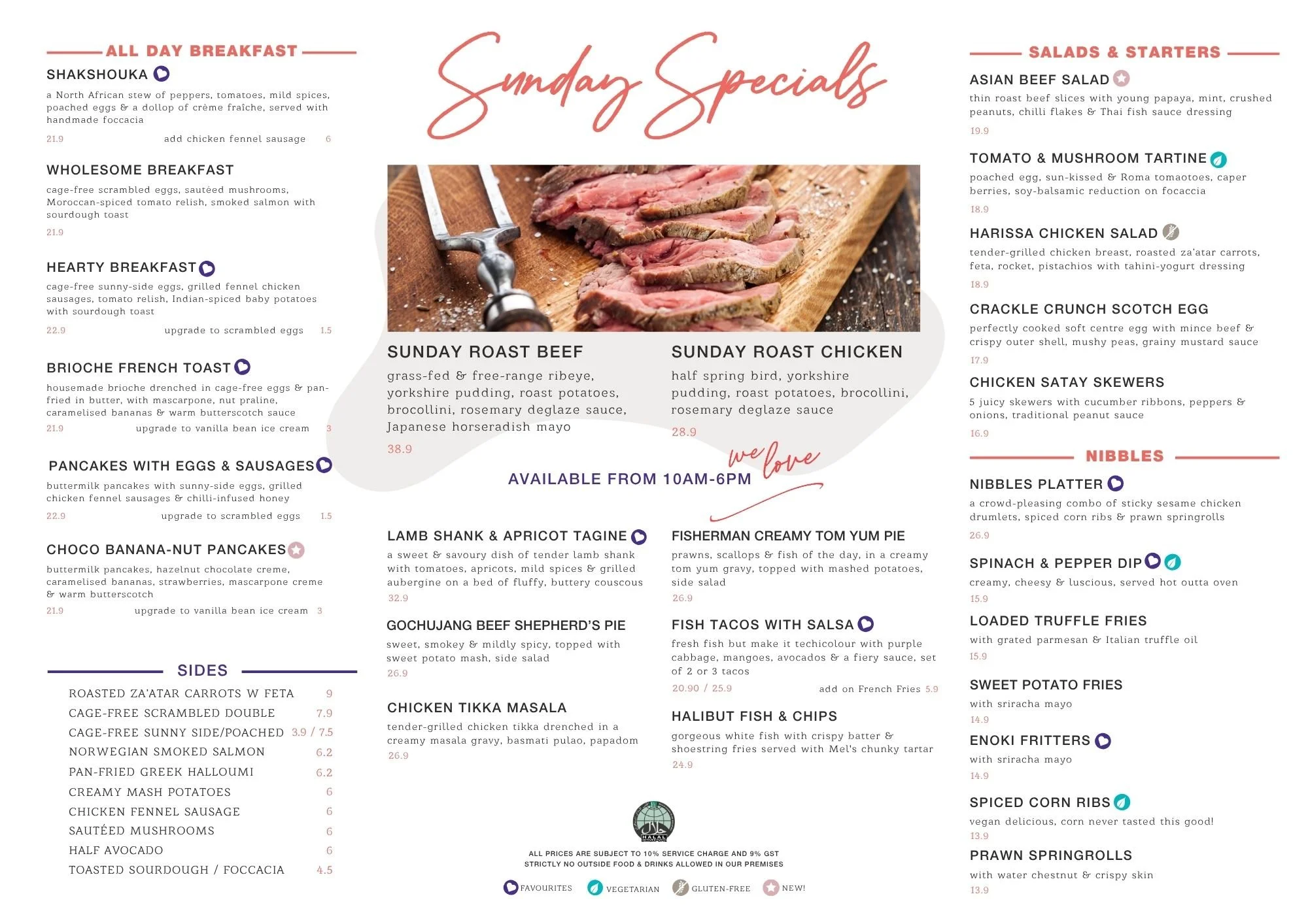 All Things Delicious Sunday Roast Menu