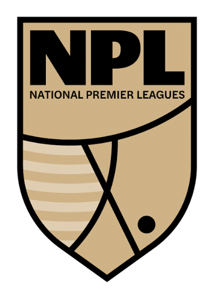 Logo of the National Premier Leagues (NPL) with a shield design.