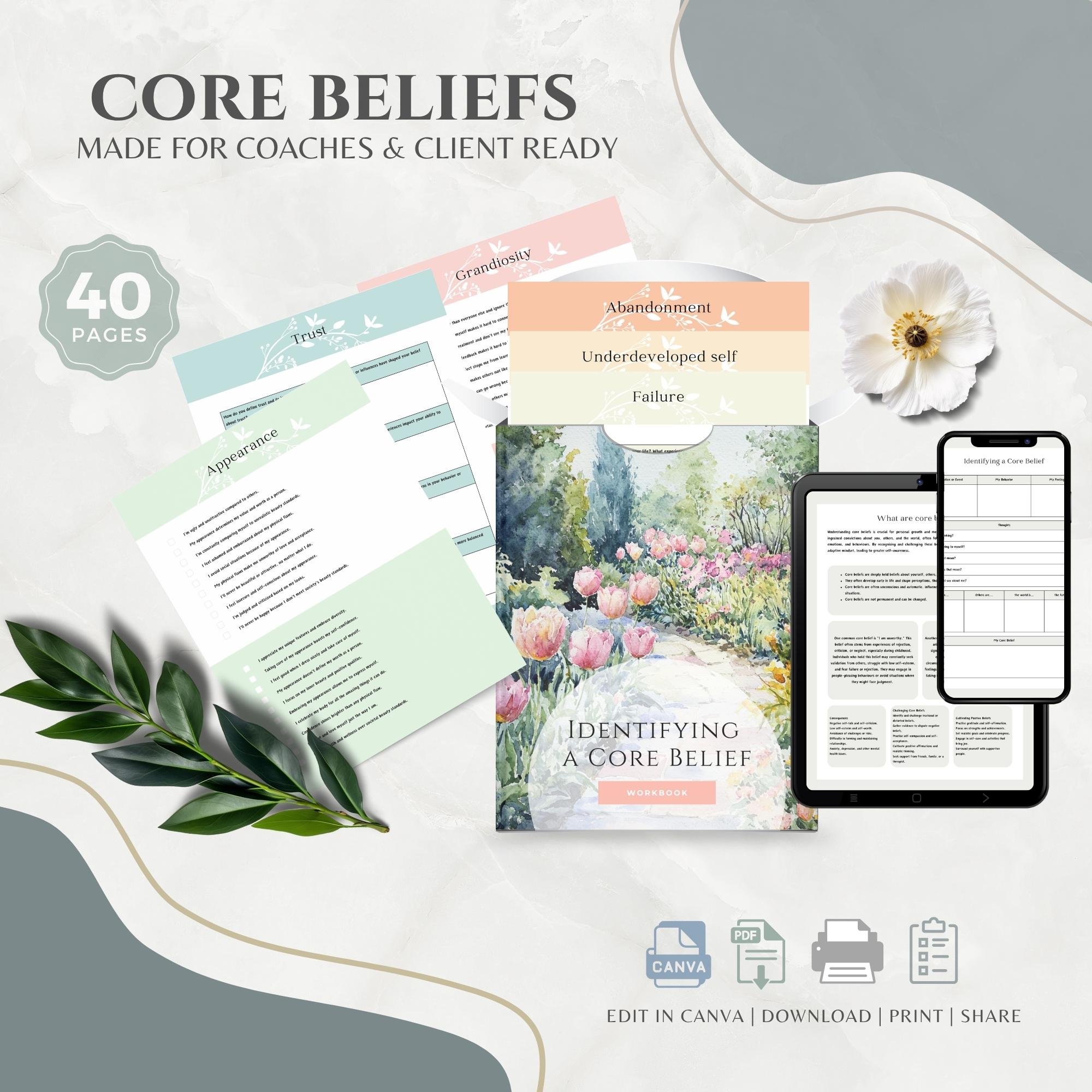Core Beliefs Coach Canva Template