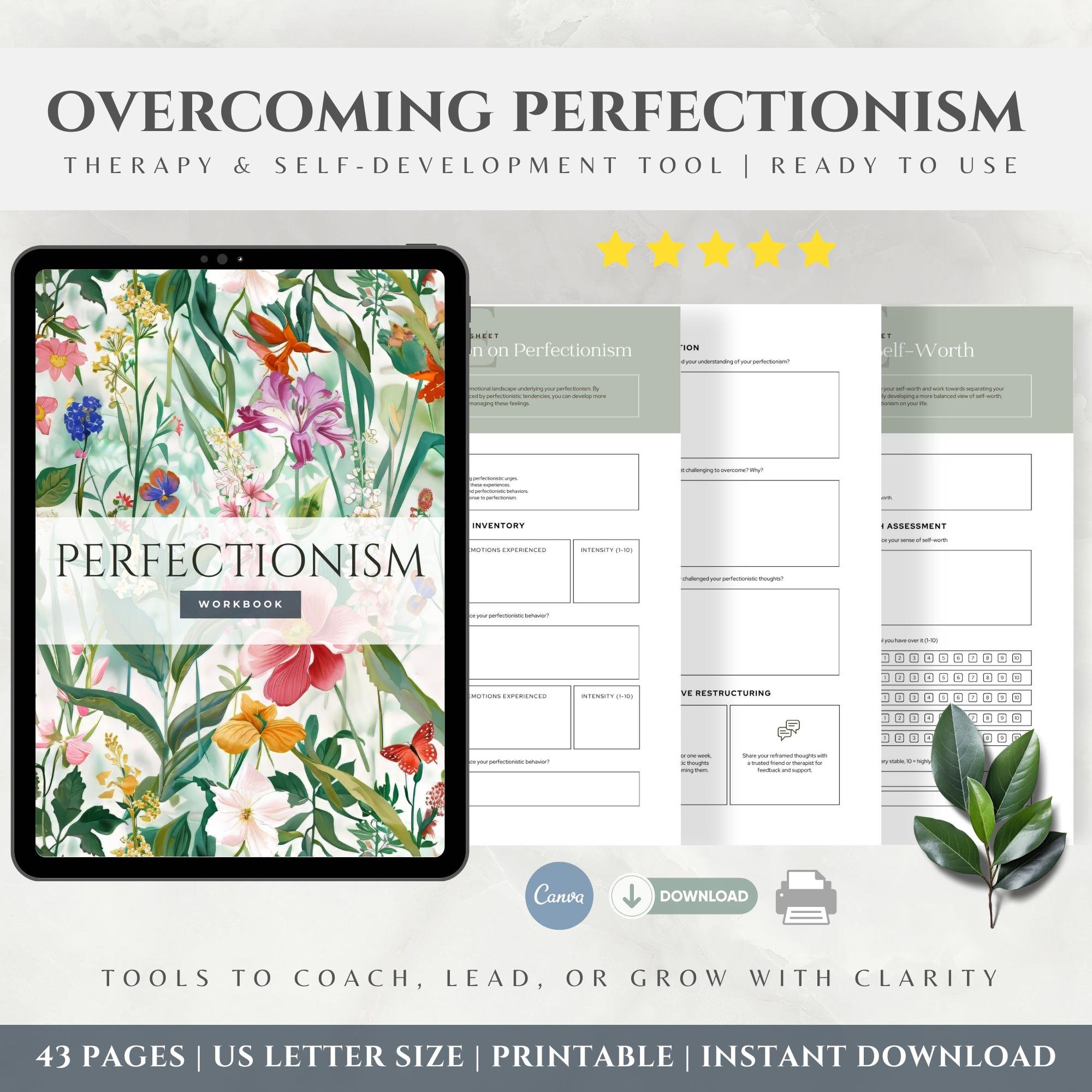 Understanding Perfectionism Worksheets