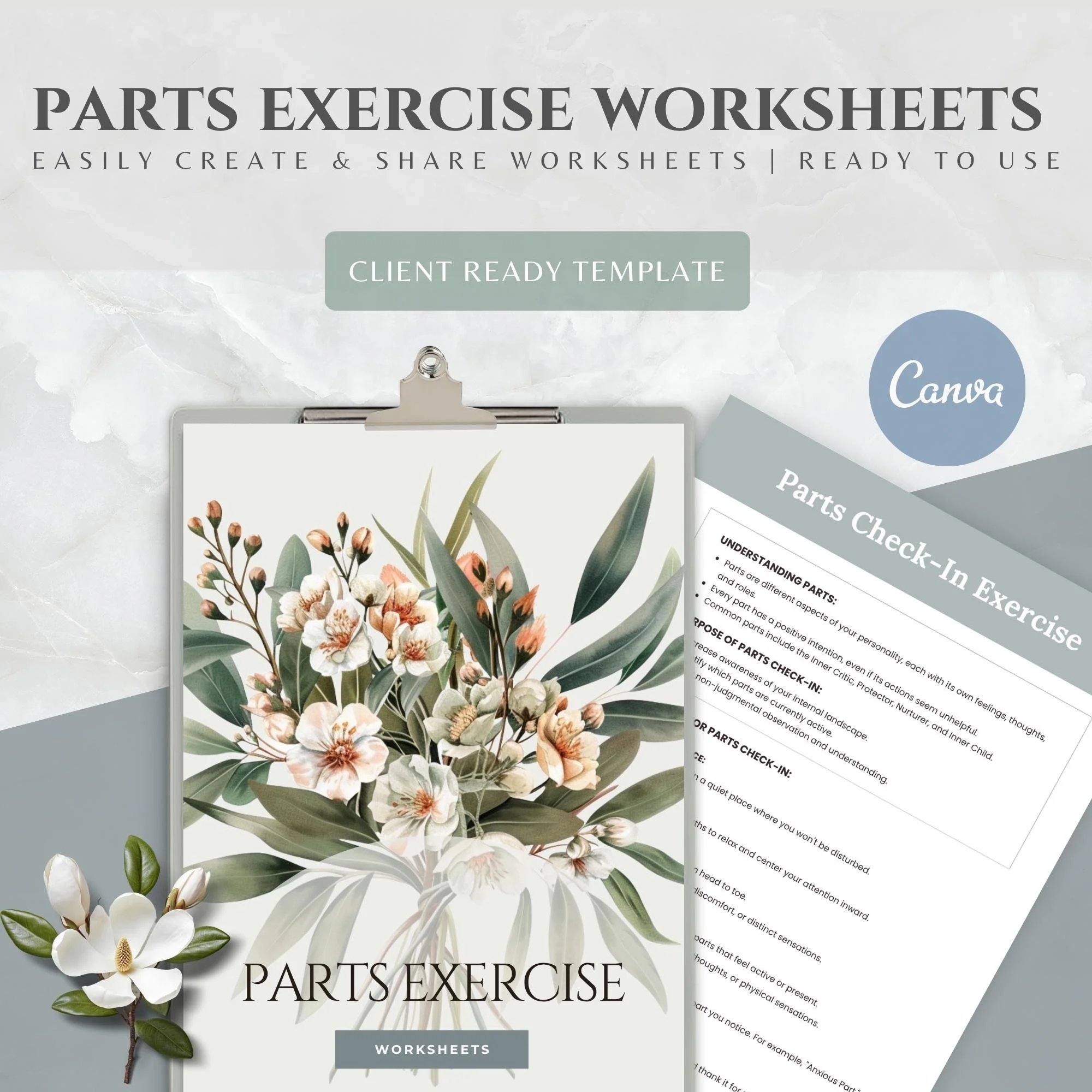IFS Parts Exercise Bundle Worksheets