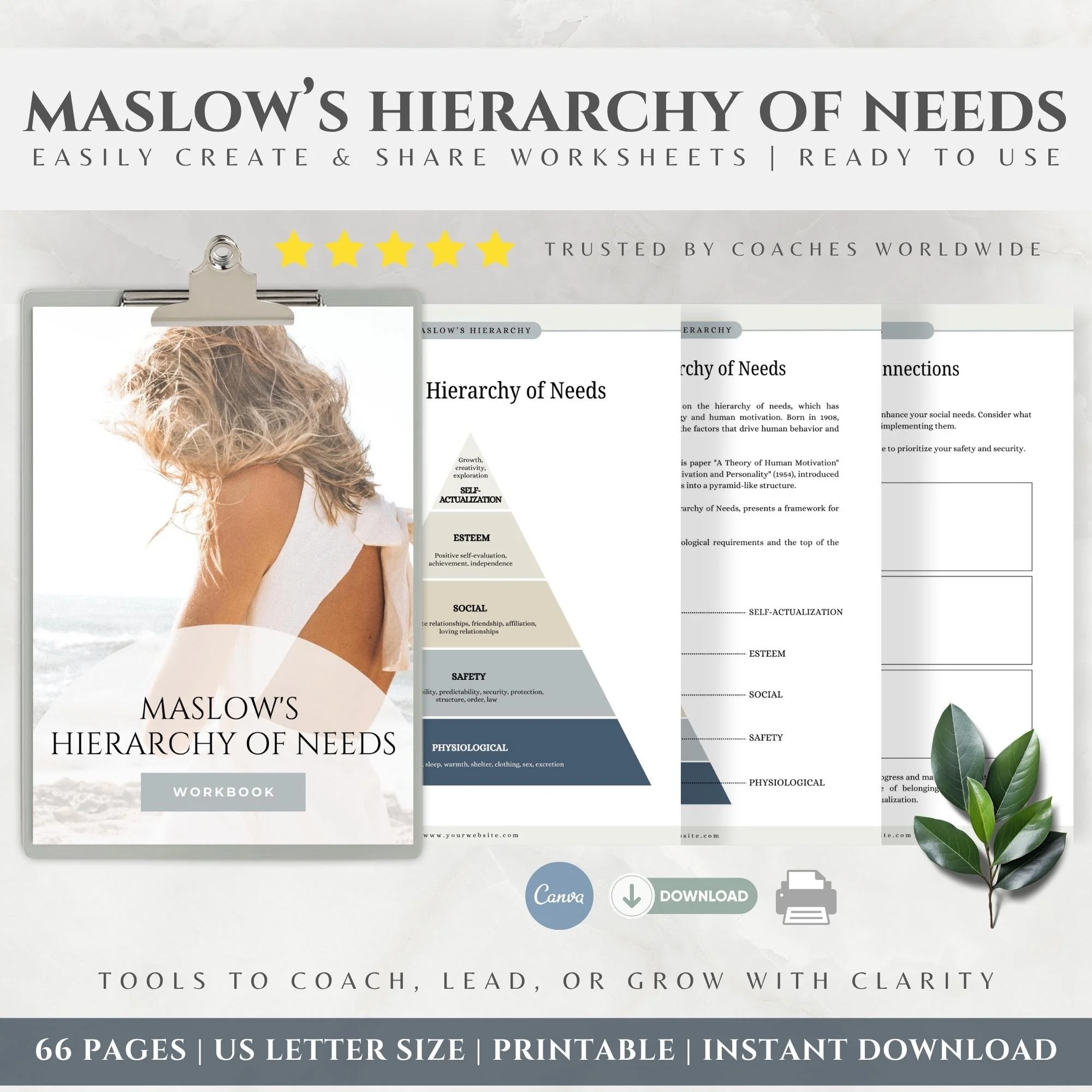 Maslow's Hierarchy of Needs Therapy Workbook