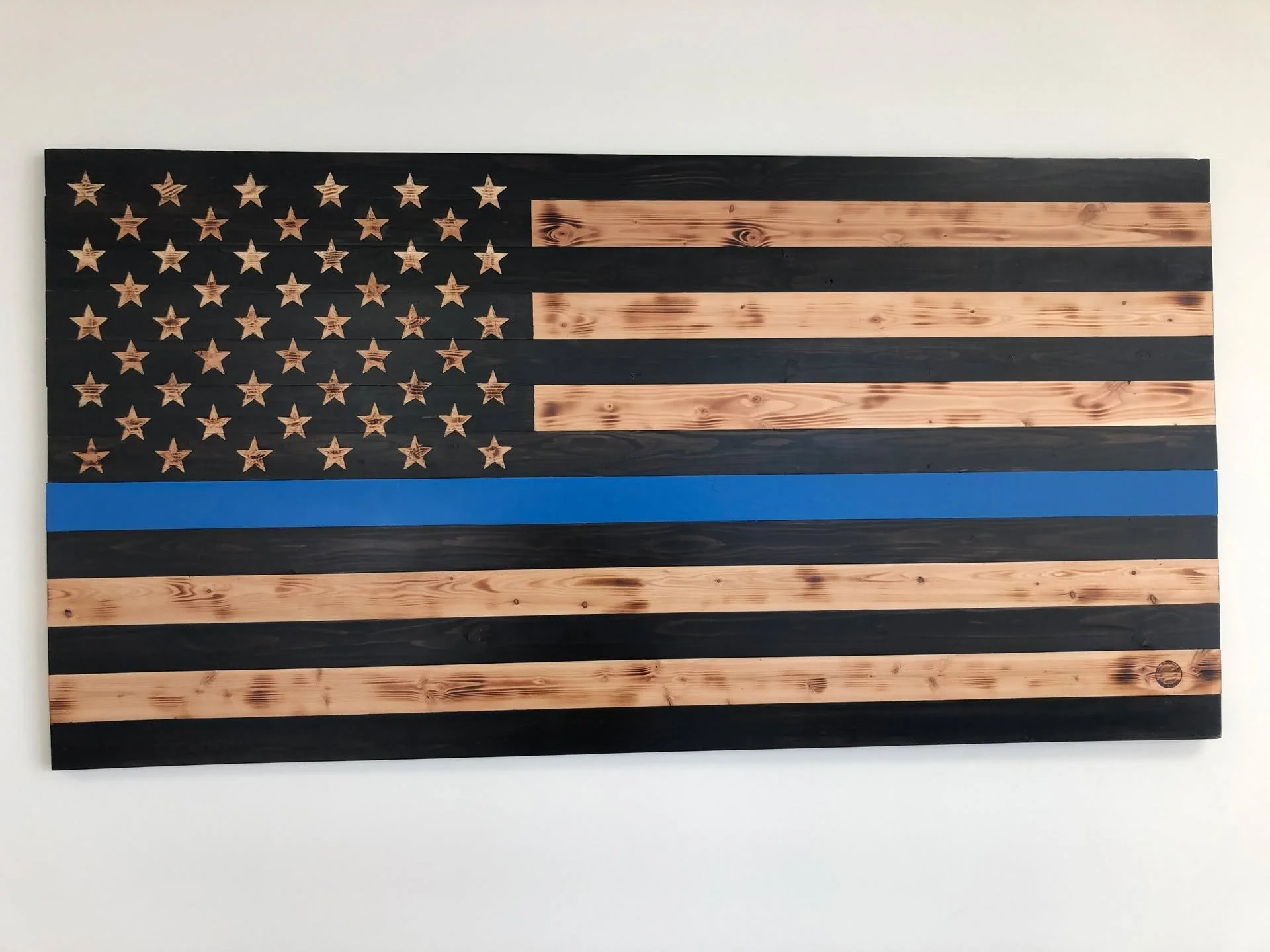 An older large flag that I made for the lobby of the Portage Police Department.