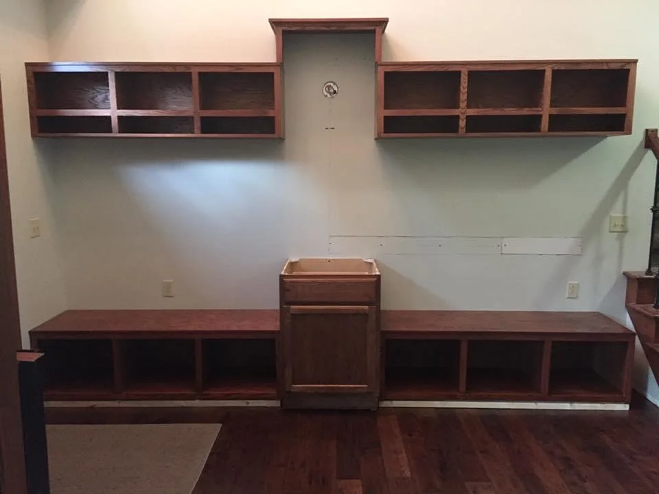 12 foot foyer bench system. 