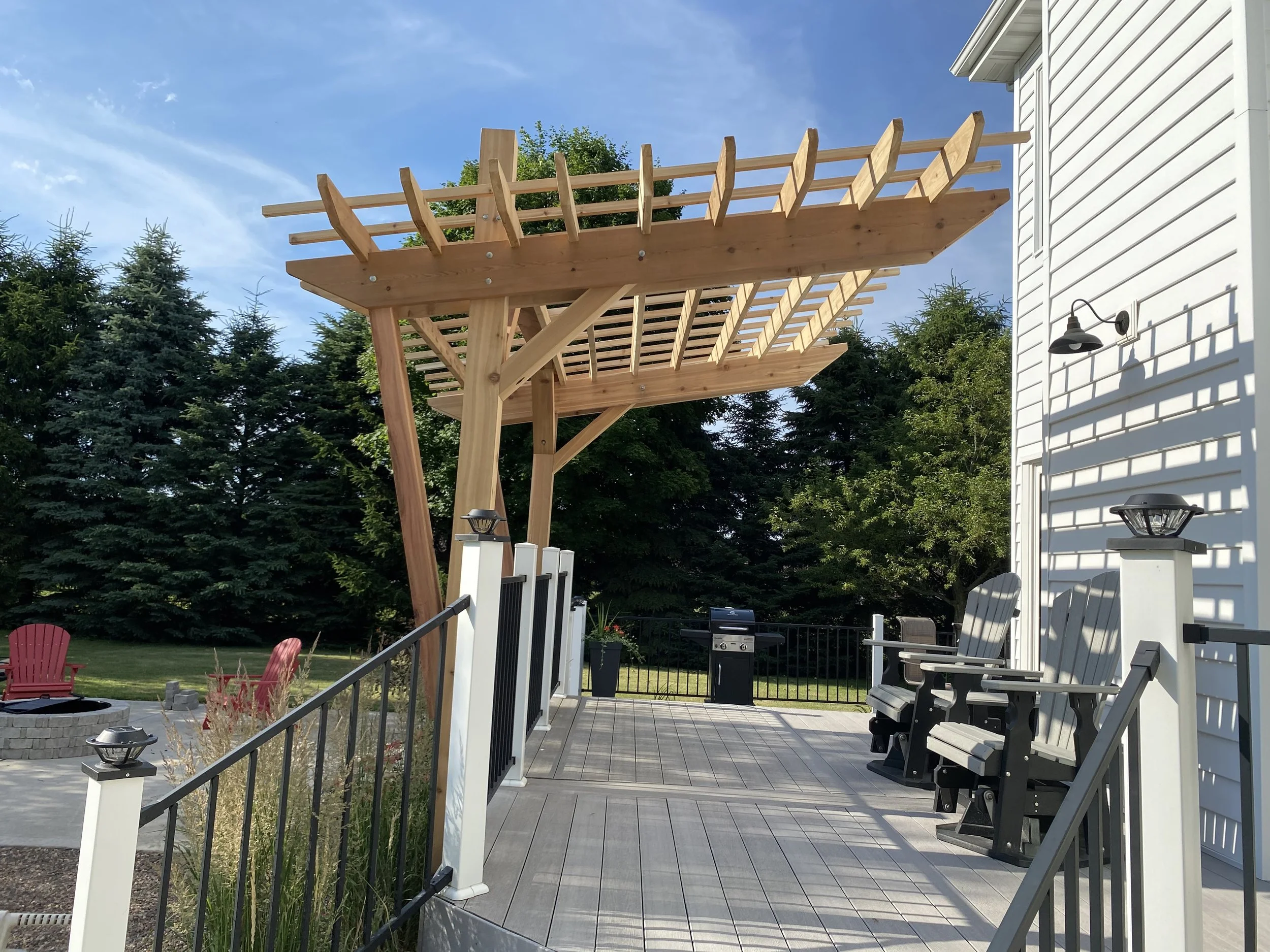 Cedar Cantilever Pergola