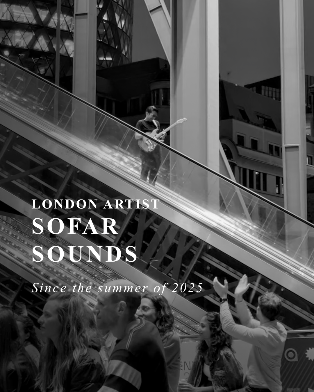 Paul Marney's viral escalator video at the Leadenhall Building for Sofar Sounds in London