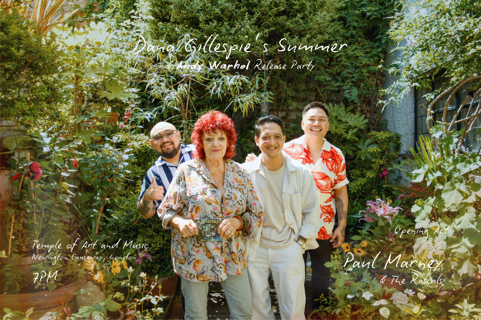 Paul Marney and The Rascals with London blues superstar, Dana Gillespie