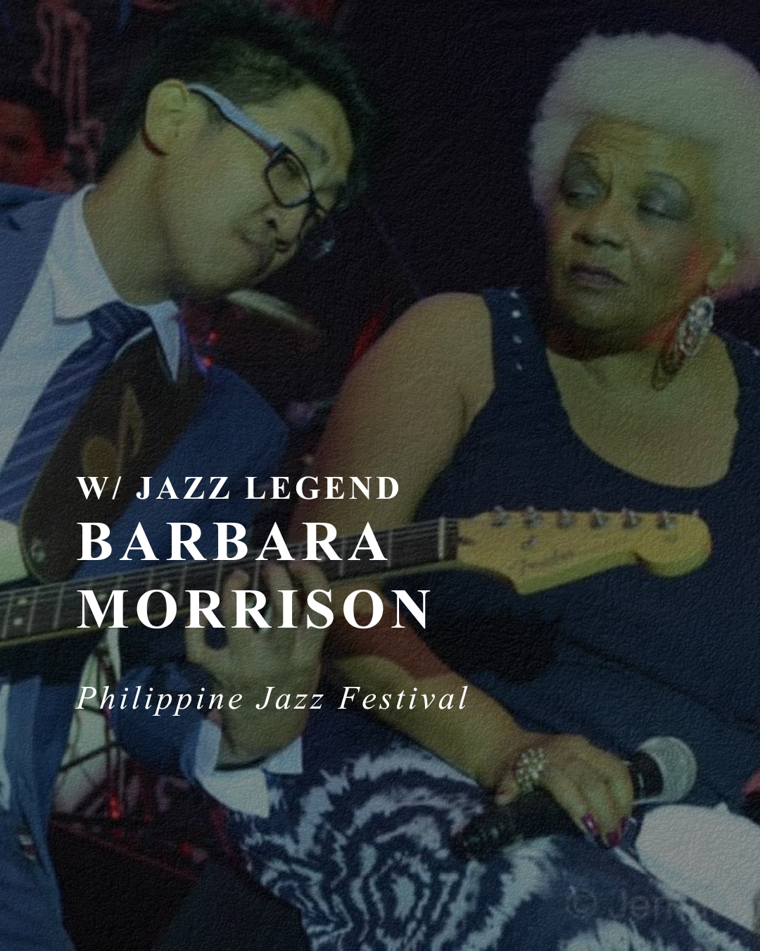 Paul Marney with jazz legend Barbara Morrison at the Philippine Jazz Festival