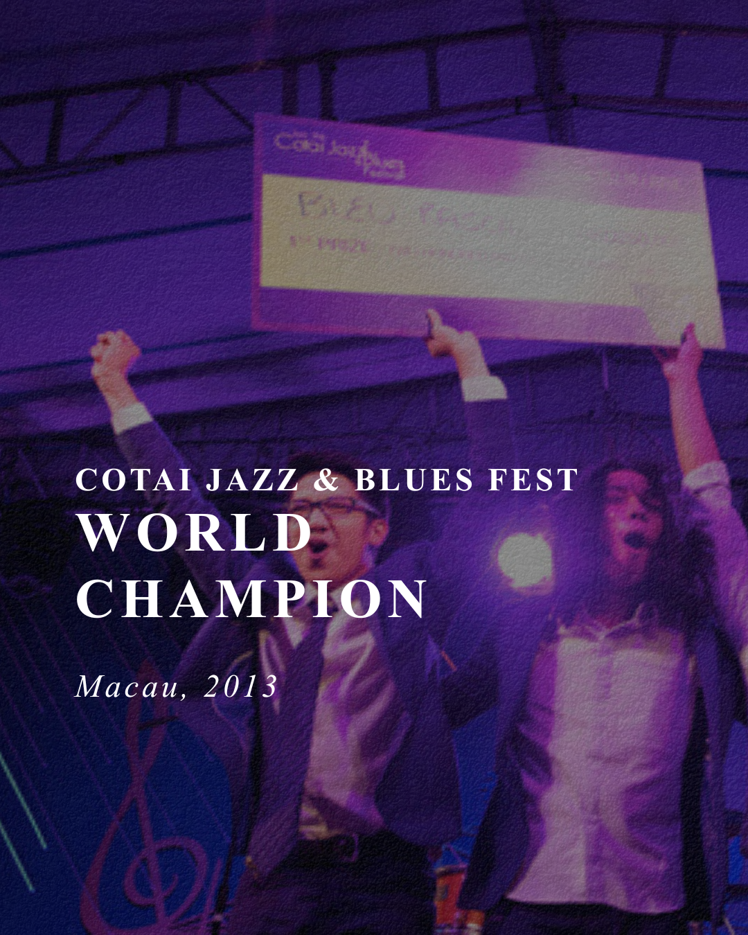 Paul Marney (Bleu Rascals) wins the Cotai Jazz & Blues Festival 2014 in Macau