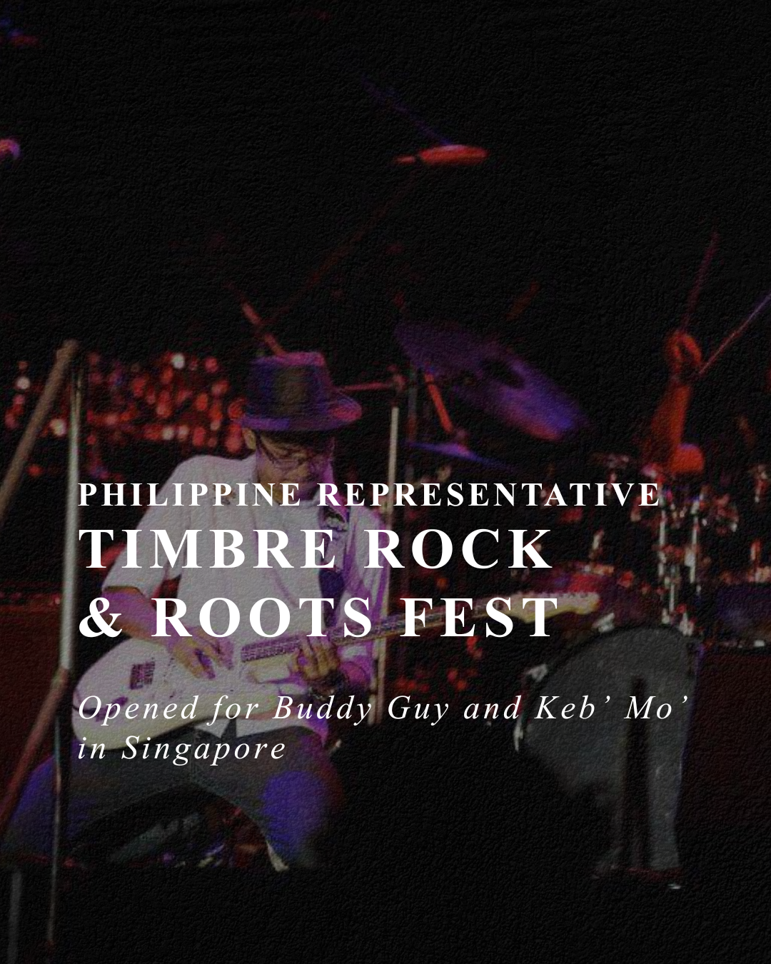 Paul Marney (Bleu Rascals) represents the Philippines at the Timbre Rock & Roots Festival in Singapore