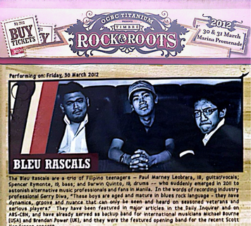 Paul Marney (Bleu Rascals) Timbre Rock & Roots Festival in Singapore