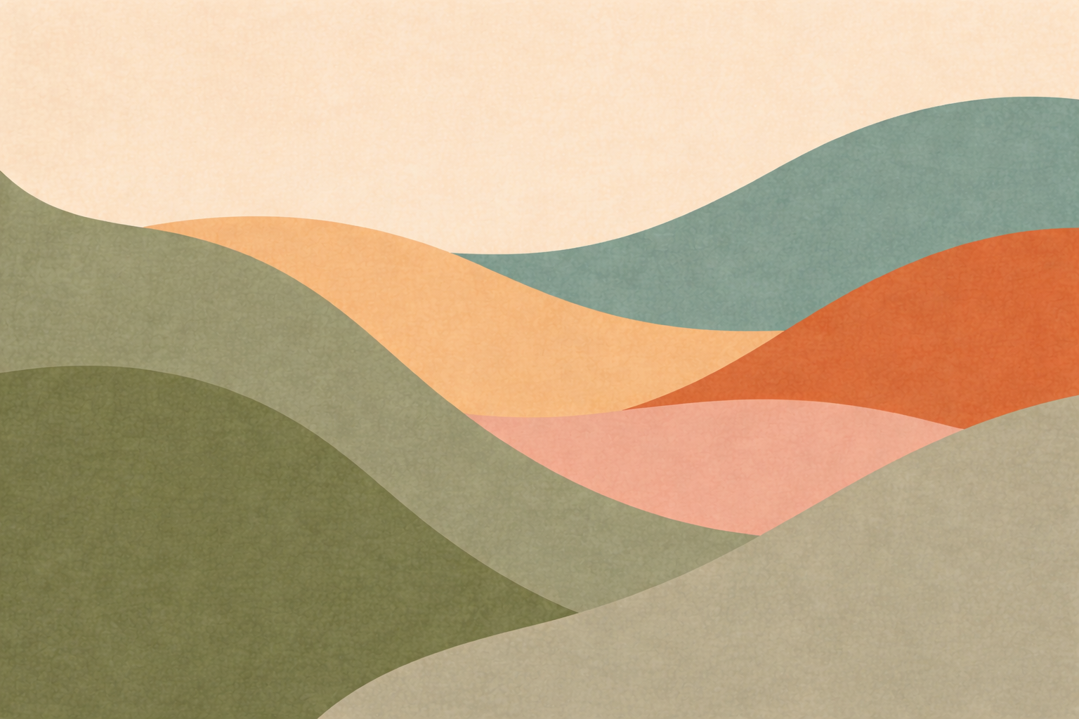 An abstract, colorful image drawing upon the Prickly Pear Dental Care desert-inspired color palette for inspiration.