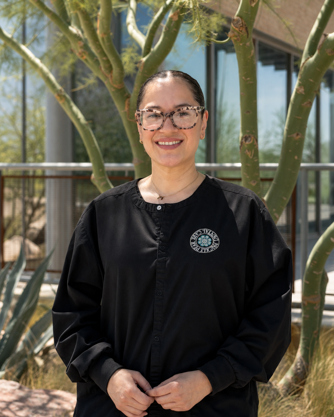 Sandra González, dental hygienist at Prickly Pear Dental Care in El Paso, Texas.