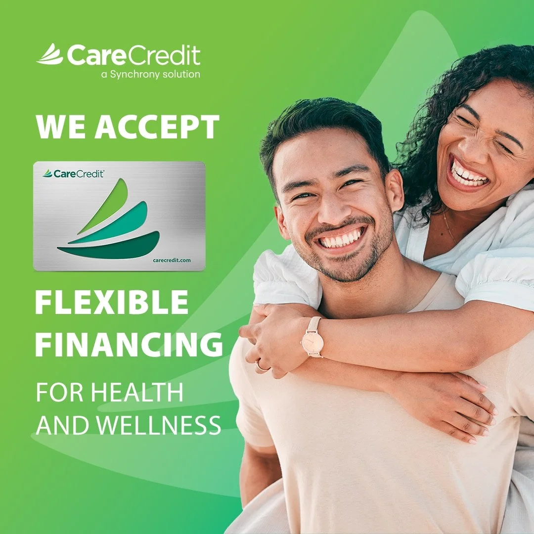 A promotional image provided by CareCredit to advertise their service.