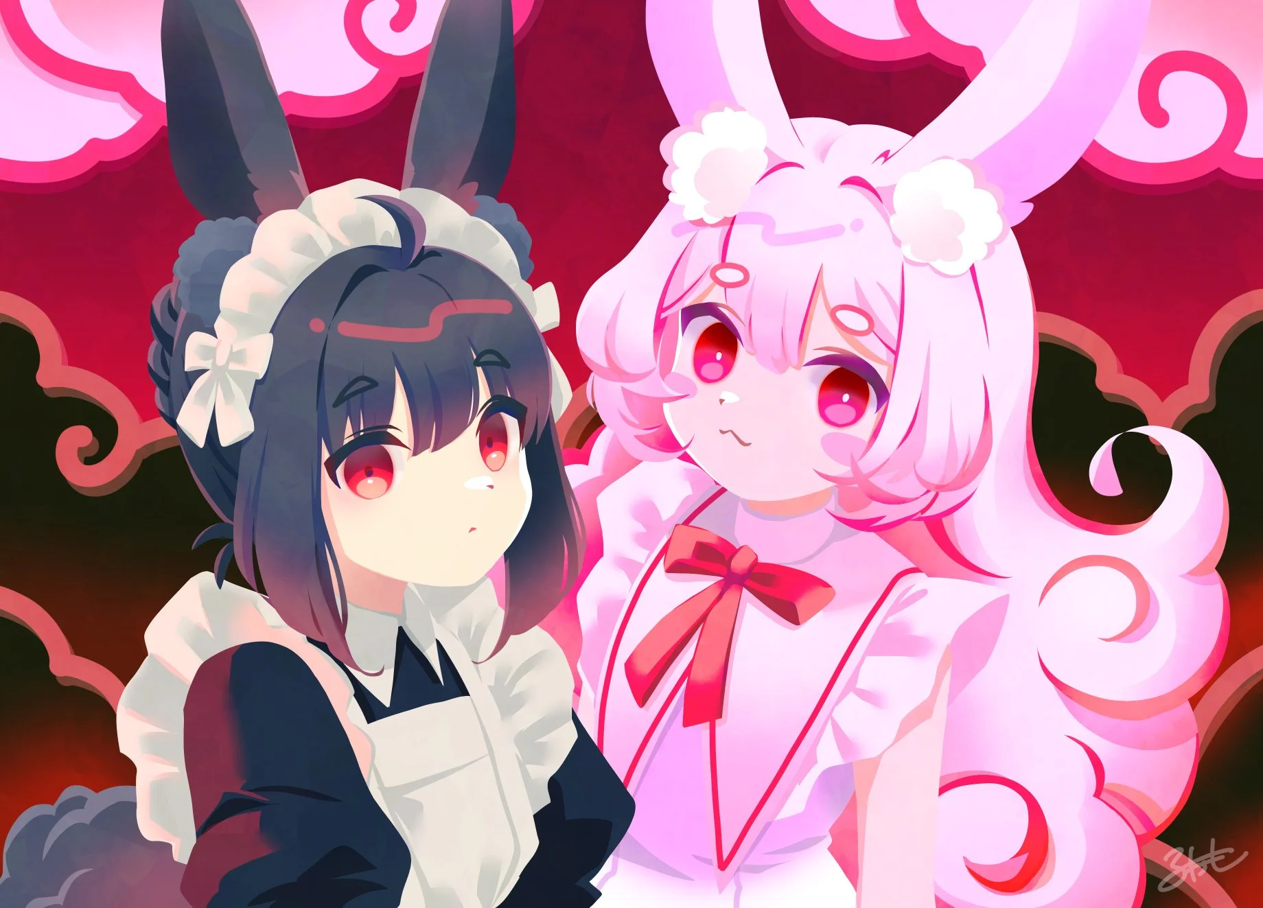 Anime-style original characters created by Fuwamo