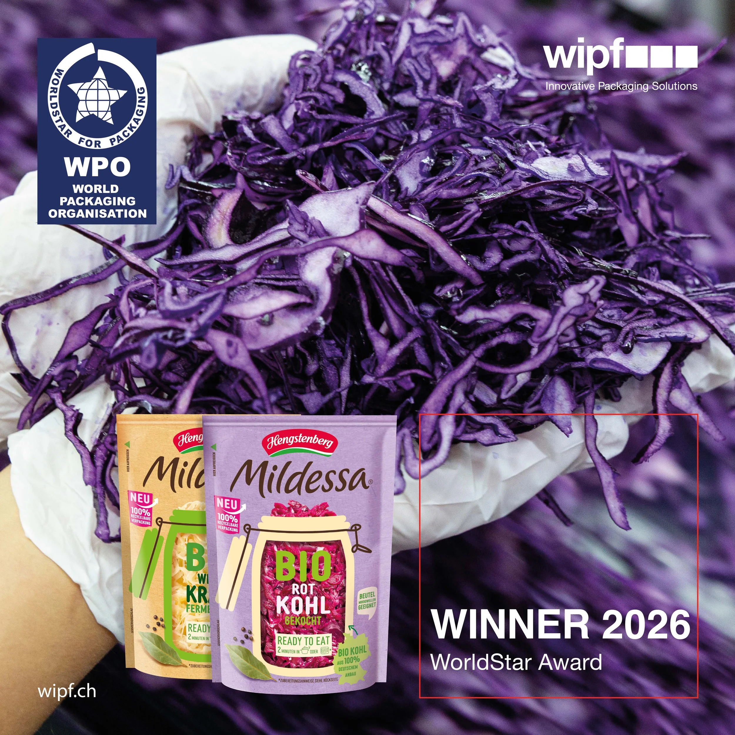 Wipf AG gewinnt WorldStar Global Packaging Award 2026 in der Kategorie Food