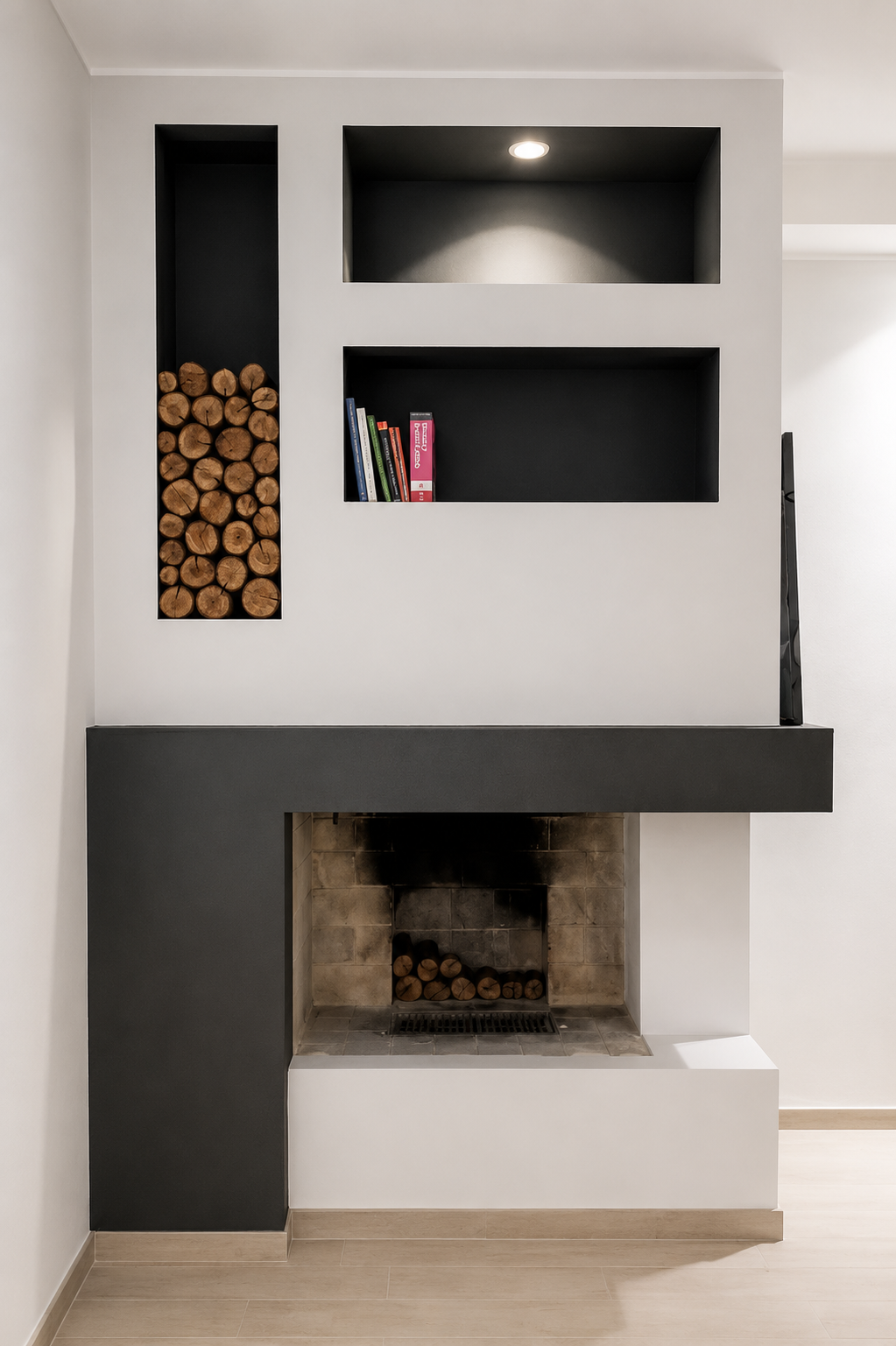 Libreria scarpiera in cartongesso