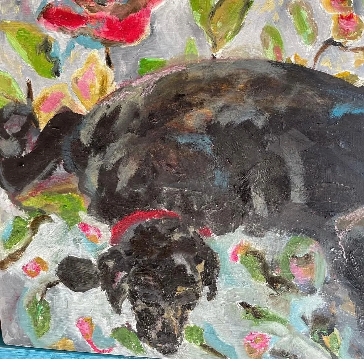 BeppO on the Flower Carpet | 20x20 | oil on board

Fleurs.