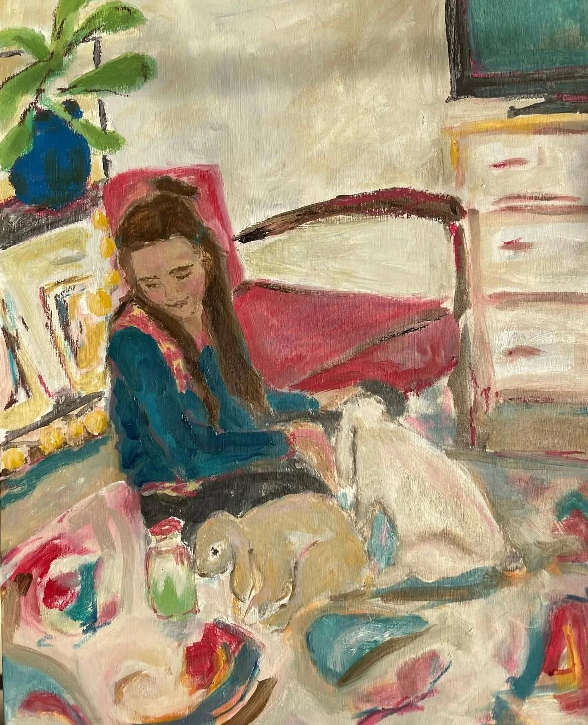 Hannah, Edgar and Liesel | 36 x 28cm | oil on board

The Kew Home.