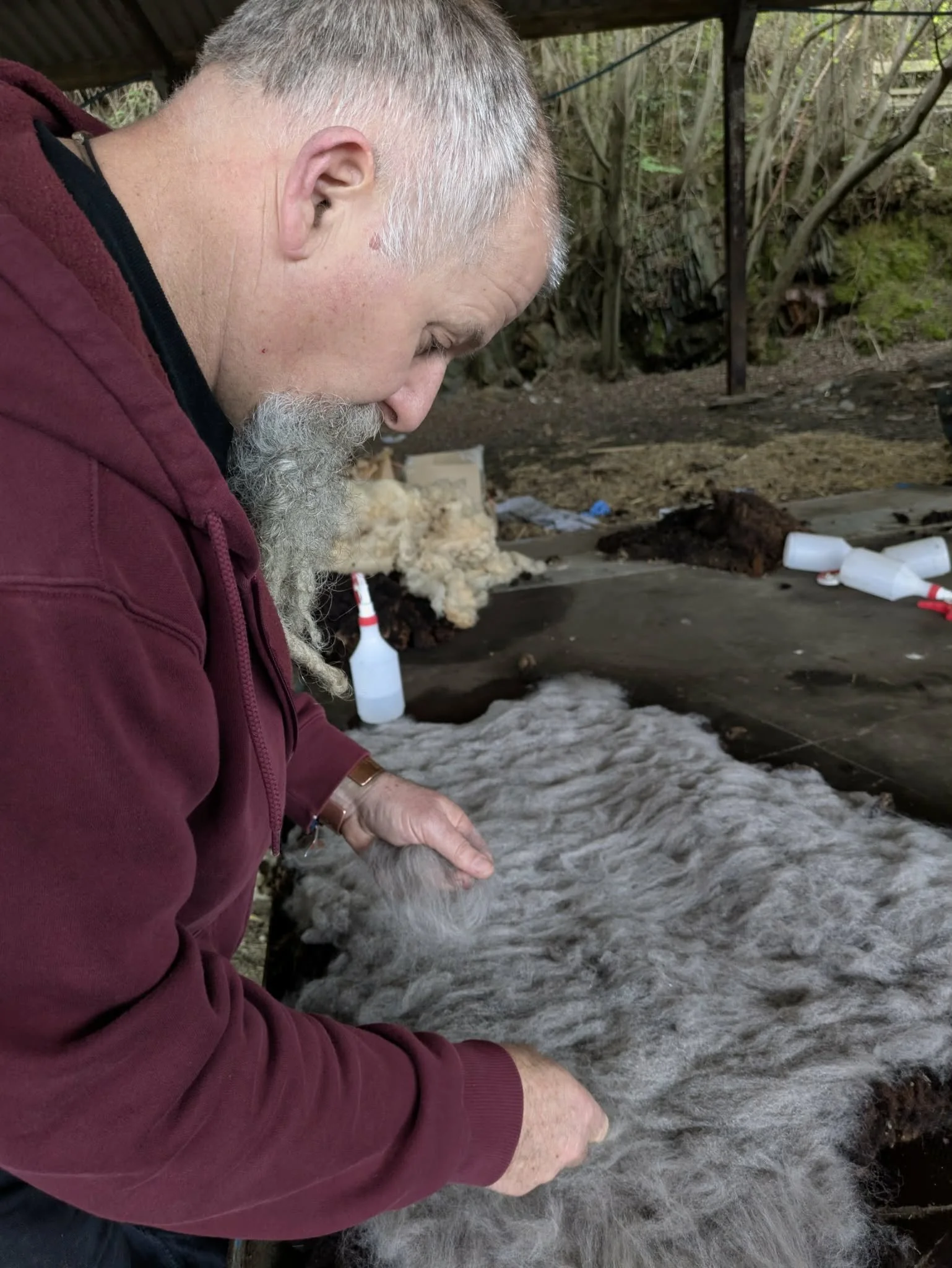 Wet felted Sheep ( no skin ) rug Mon 6 July 2026