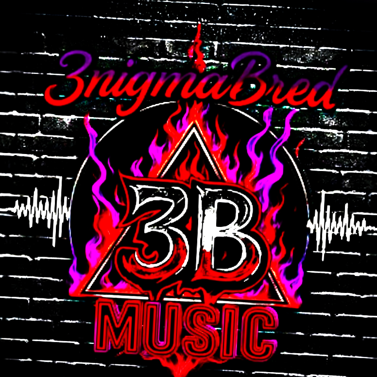 Stylized 3NIGMA BRED text logo featuring tribal flame elements and the 3B emblem on a dark background.