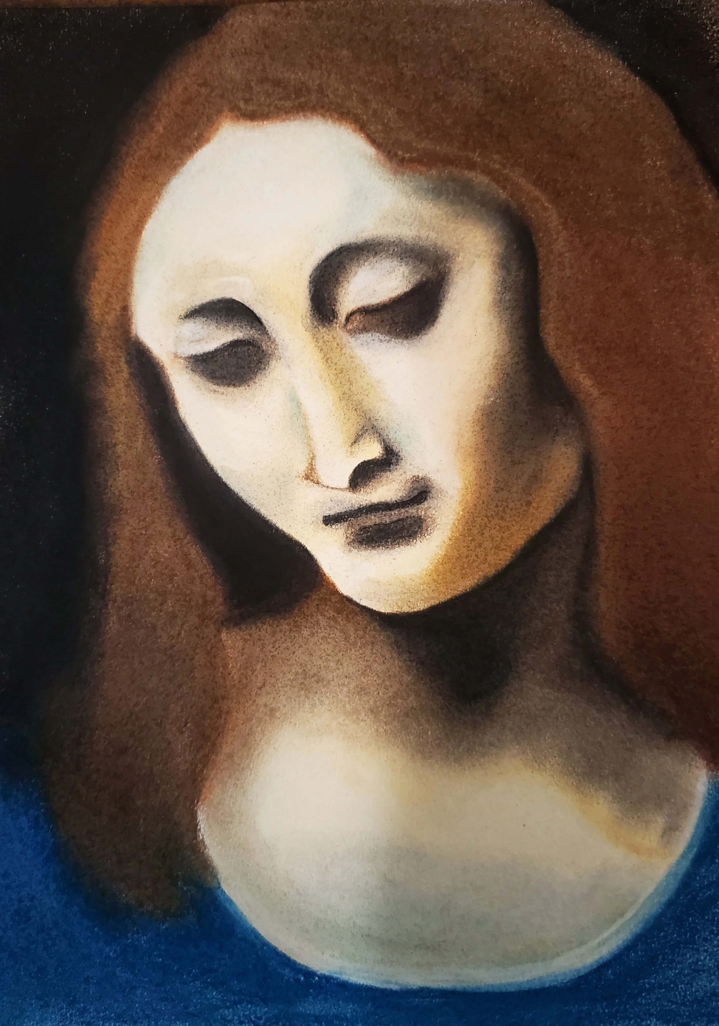 Study of Leonardo's Virgin on the Rocks