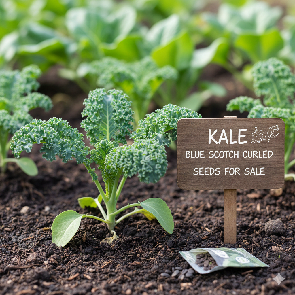 Kale Blue Scotch Curled Vegetable Garden Seeds