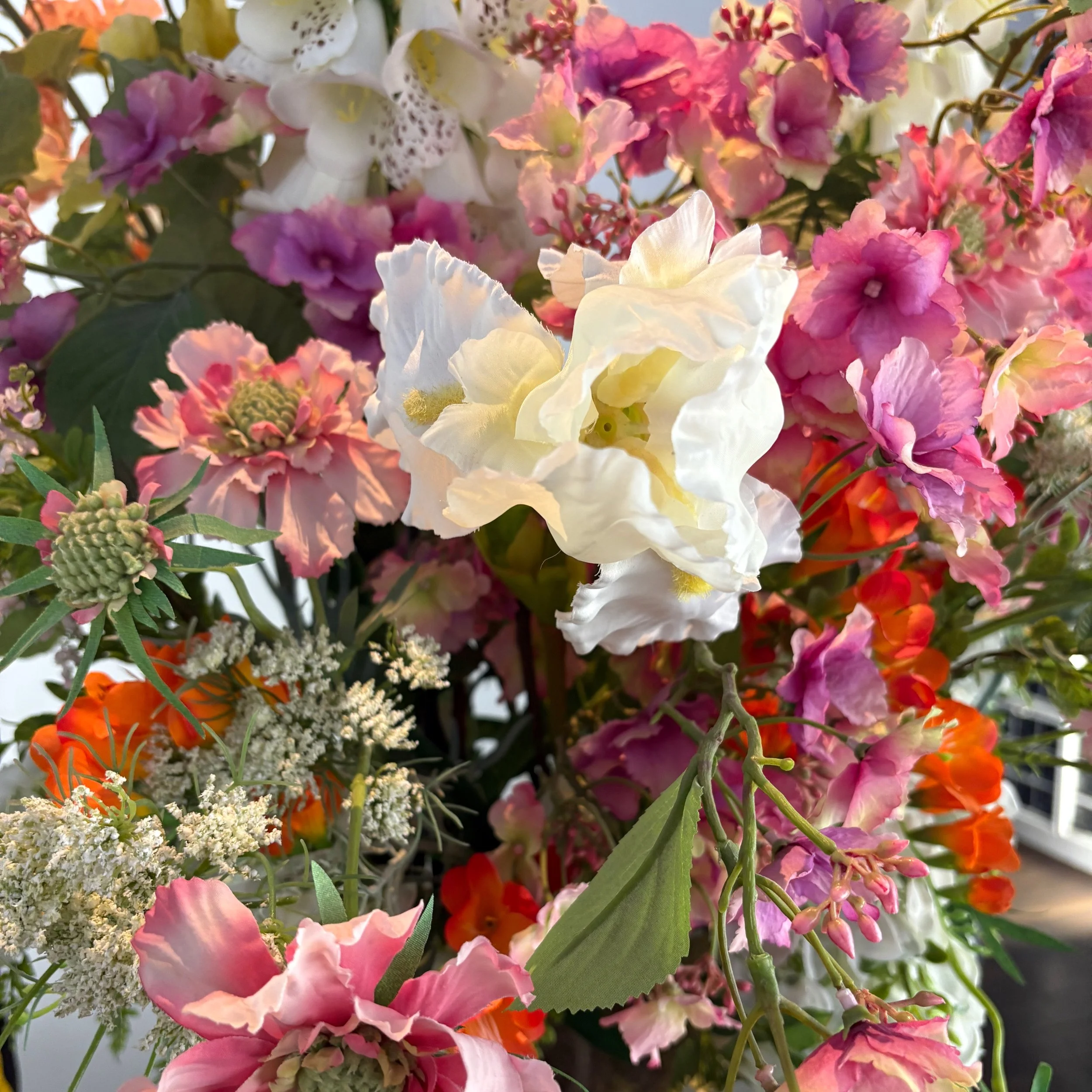Colourful layered flowers representing emotional complexity and growth