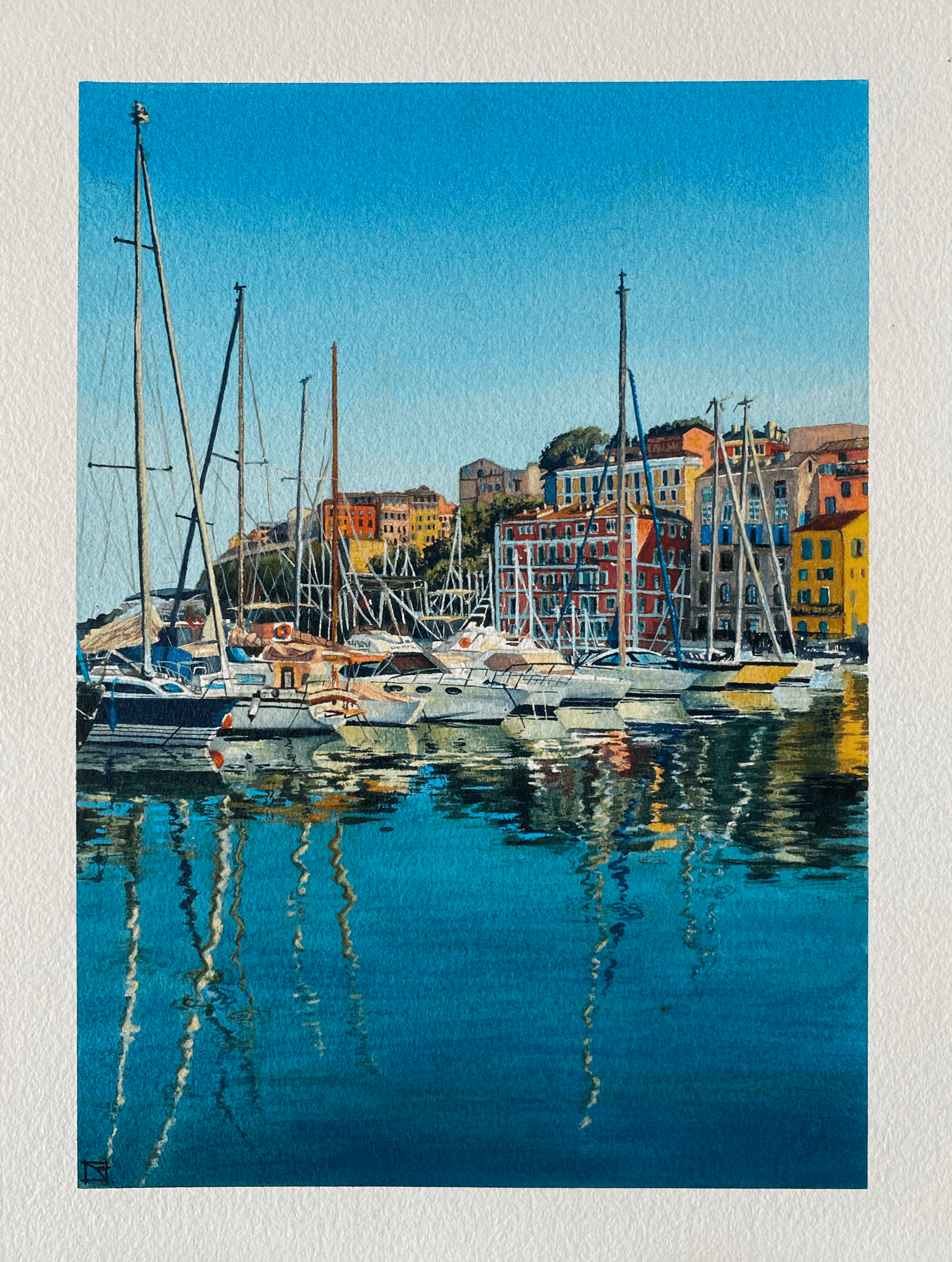 OEUVRE ORIGINALE : LE VIEUX PORT DE BASTIA (VENDUE)