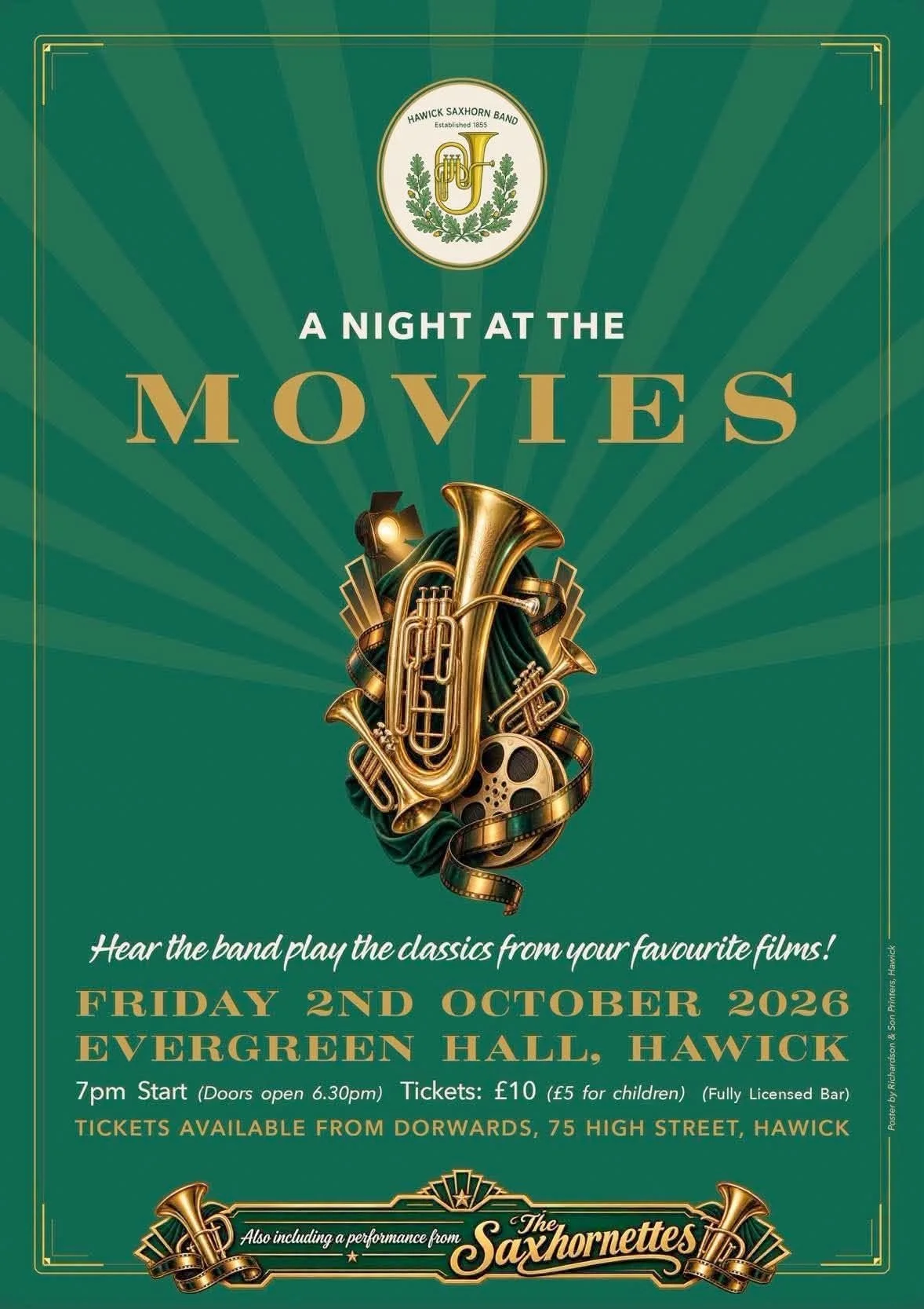 Hawick Saxhorn Band – A Night at the Movies