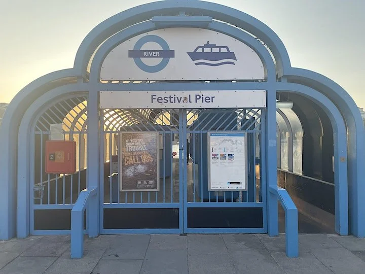 view of entrance to Festival Pier, London