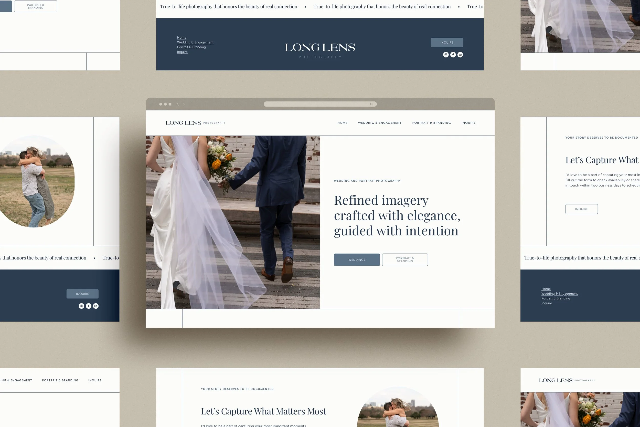 Wedding photographer website design
