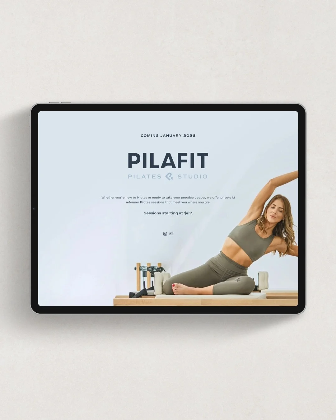 The @pilafit.okinawa website is still under a coming soon page, but I couldn&rsquo;t resist a sneak peek 👀

#websitedesigner #squarespacewebsite #pilateswebsite #fitnesswebsite #webdesign