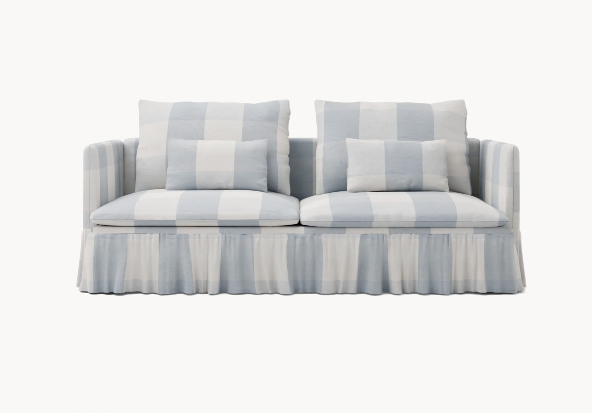 This Bemz cover fits the IKEA Söderhamn 3-seat sofa with armrests (198 cm wide) and includes 10 pieces. The Maximalist Fit is designed as a counter to our Minimalist Fit, offering a strong style statement. The IKEA Söderhamn cover is easy to put on, 