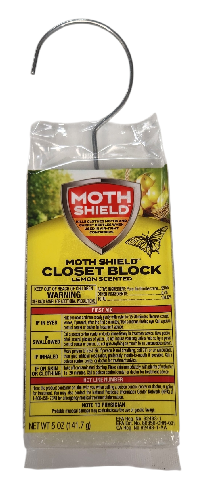 Moth Shield Closet Blocks Drawer Closet Freshener 5 OZ-4 PK