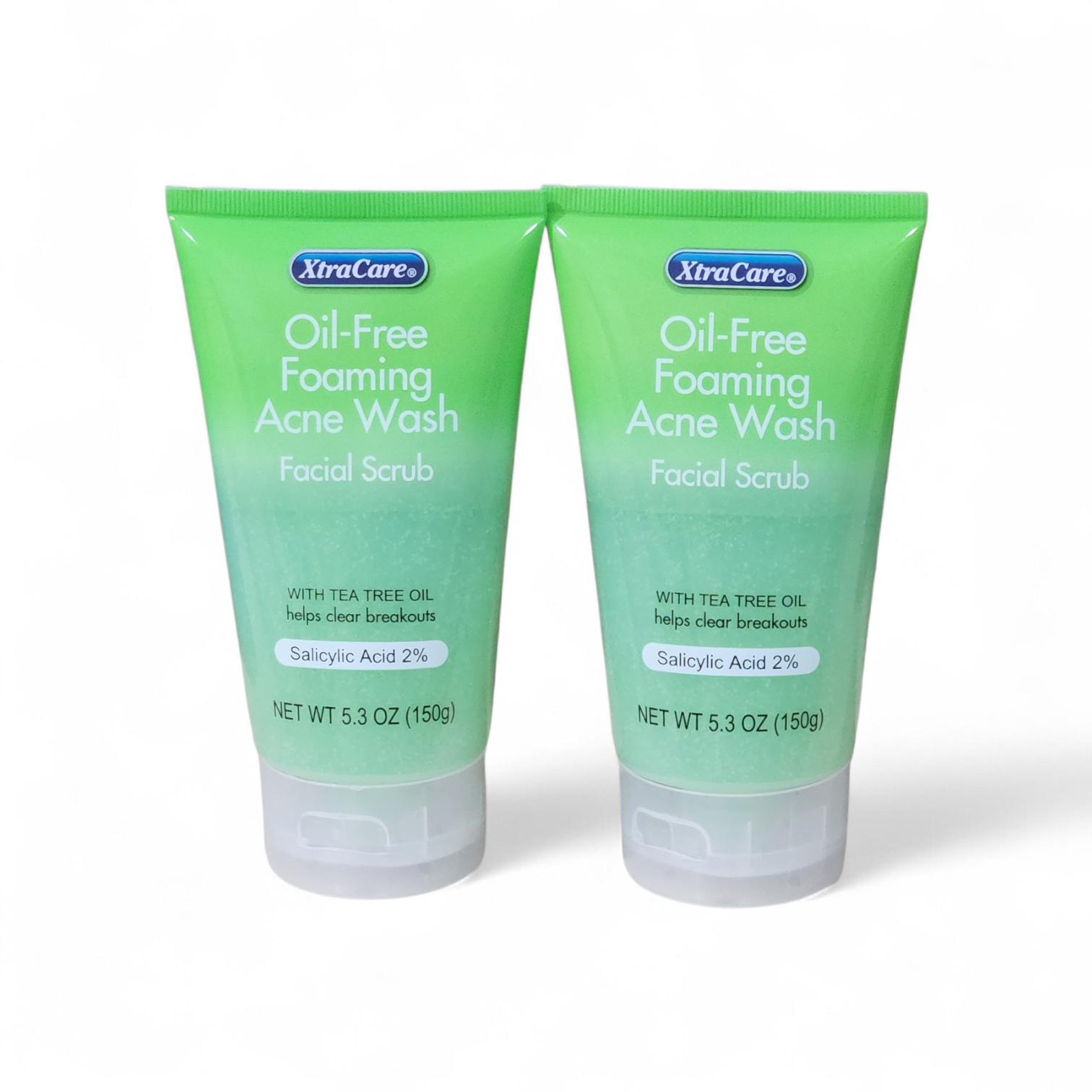 Oil Free Foaming Acne Wash Facial Scrub with Pink Grapefruit Scent - Package of 2