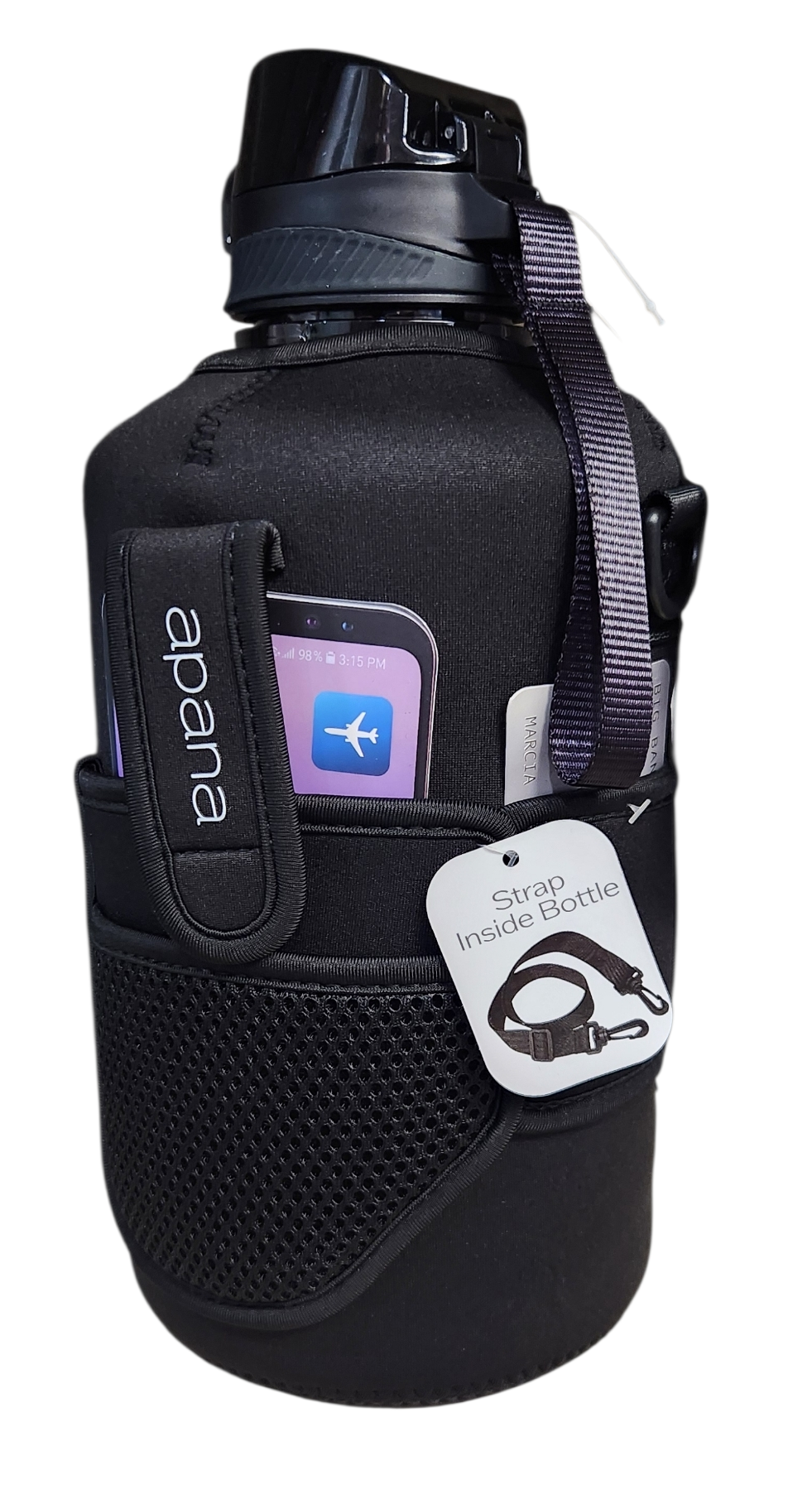 Apana On-The-Go Convertible Sport Jug Water Bottle, 74oz / 2200ml