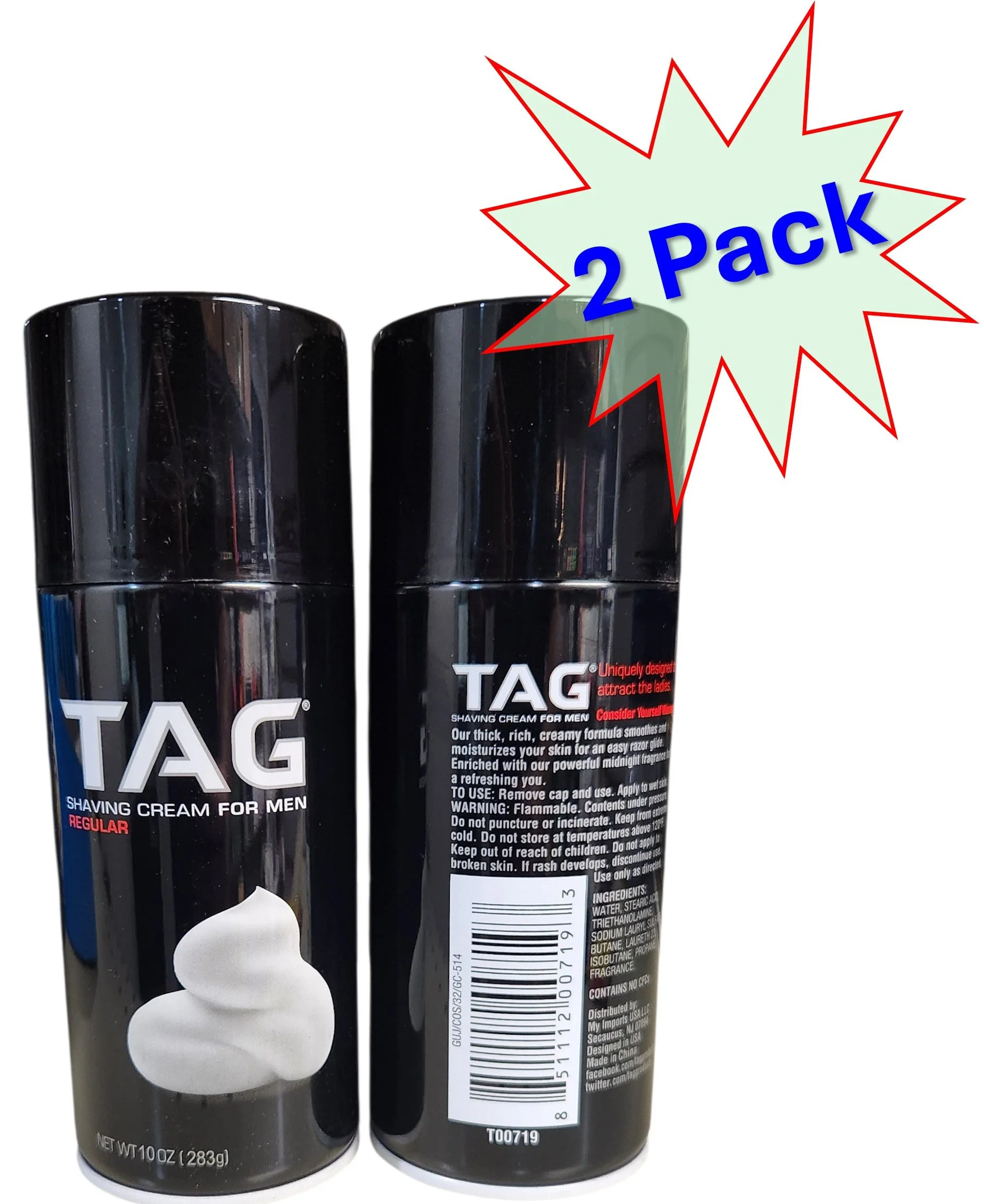 Tag Shaving Cream For Sensitive Skin for Men 10 Oz