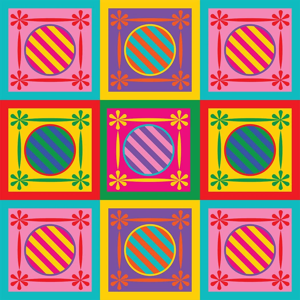 colorful geometric tiles pattern