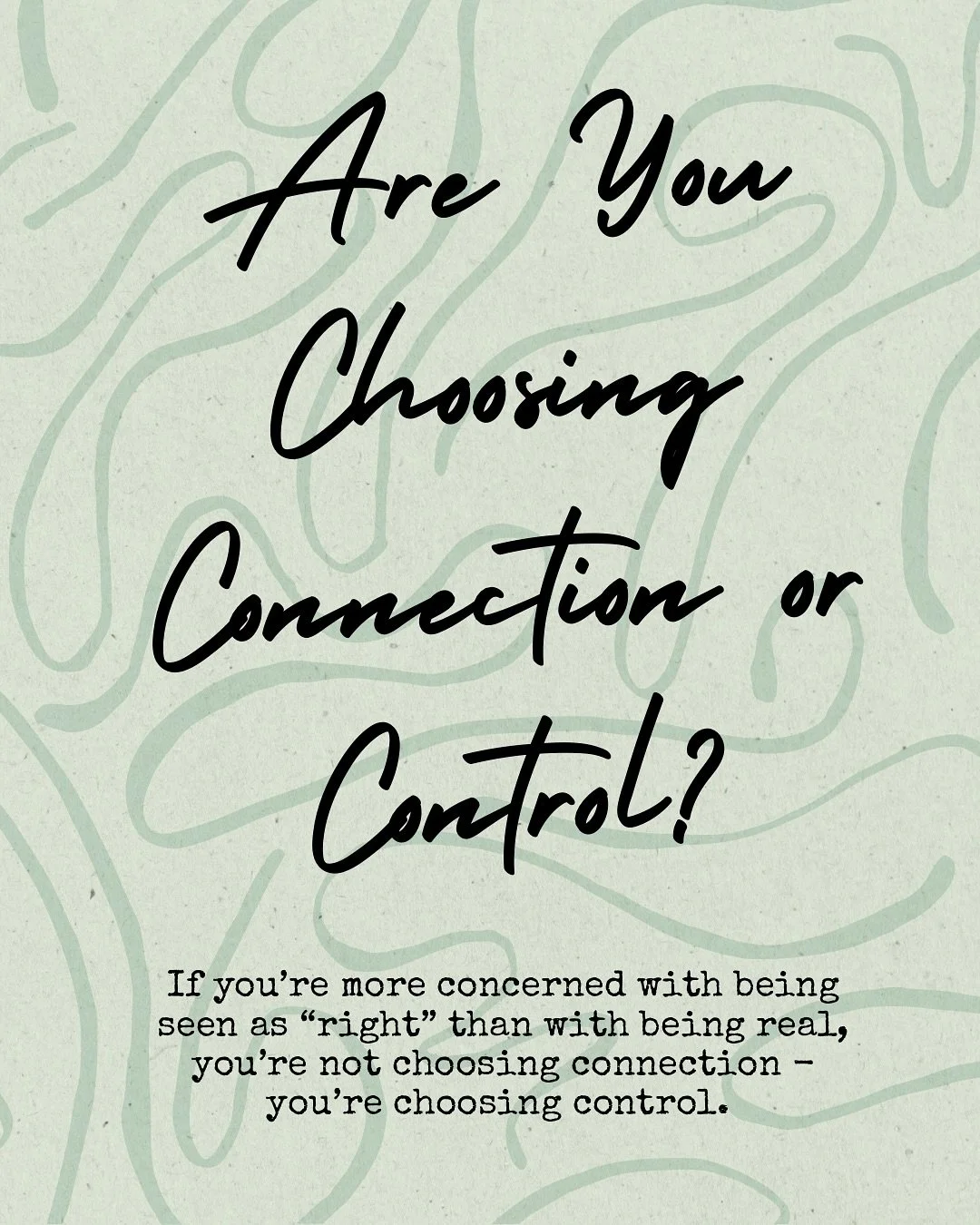 Connection vs control, the heart vs the ego, messiness vs perfection, humility vs arrogance&hellip; a tale as old as time, and one we reenact daily, often unconsciously. 

Control, ego, and perfection promise safety, but deliver separation. 

The hea