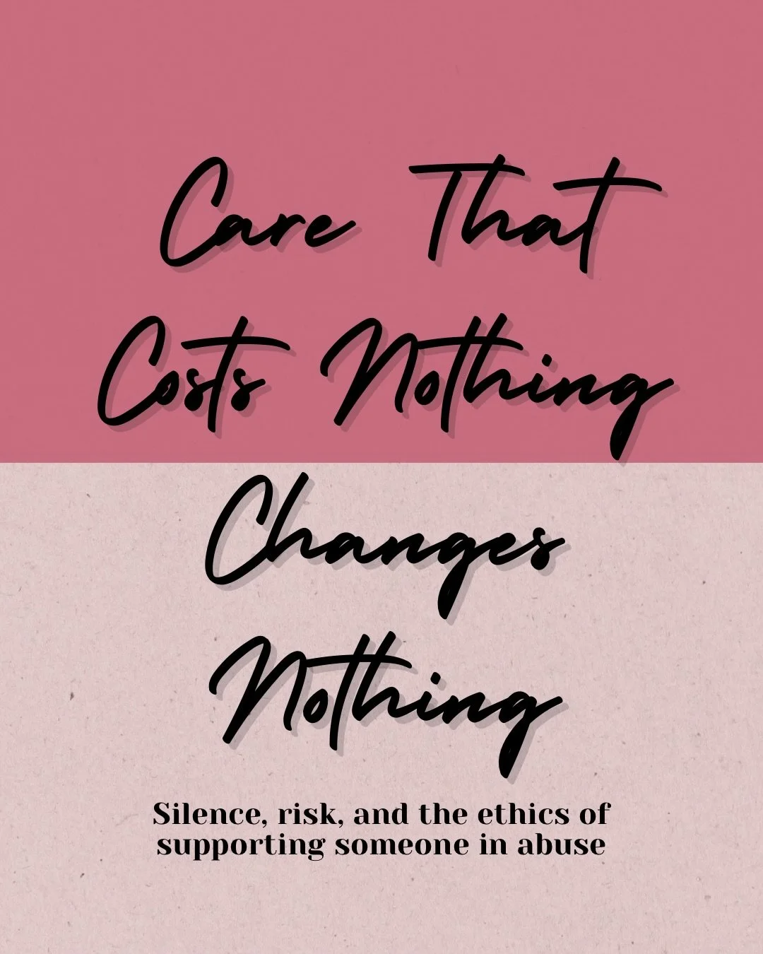 I&rsquo;ve been the friend who spoke up AND I&rsquo;ve been the one deep inside abuse who pushed those friends away.

I know what it costs to tell someone the truth about the person they love. You risk being cut off. Painted as dramatic or oversteppi