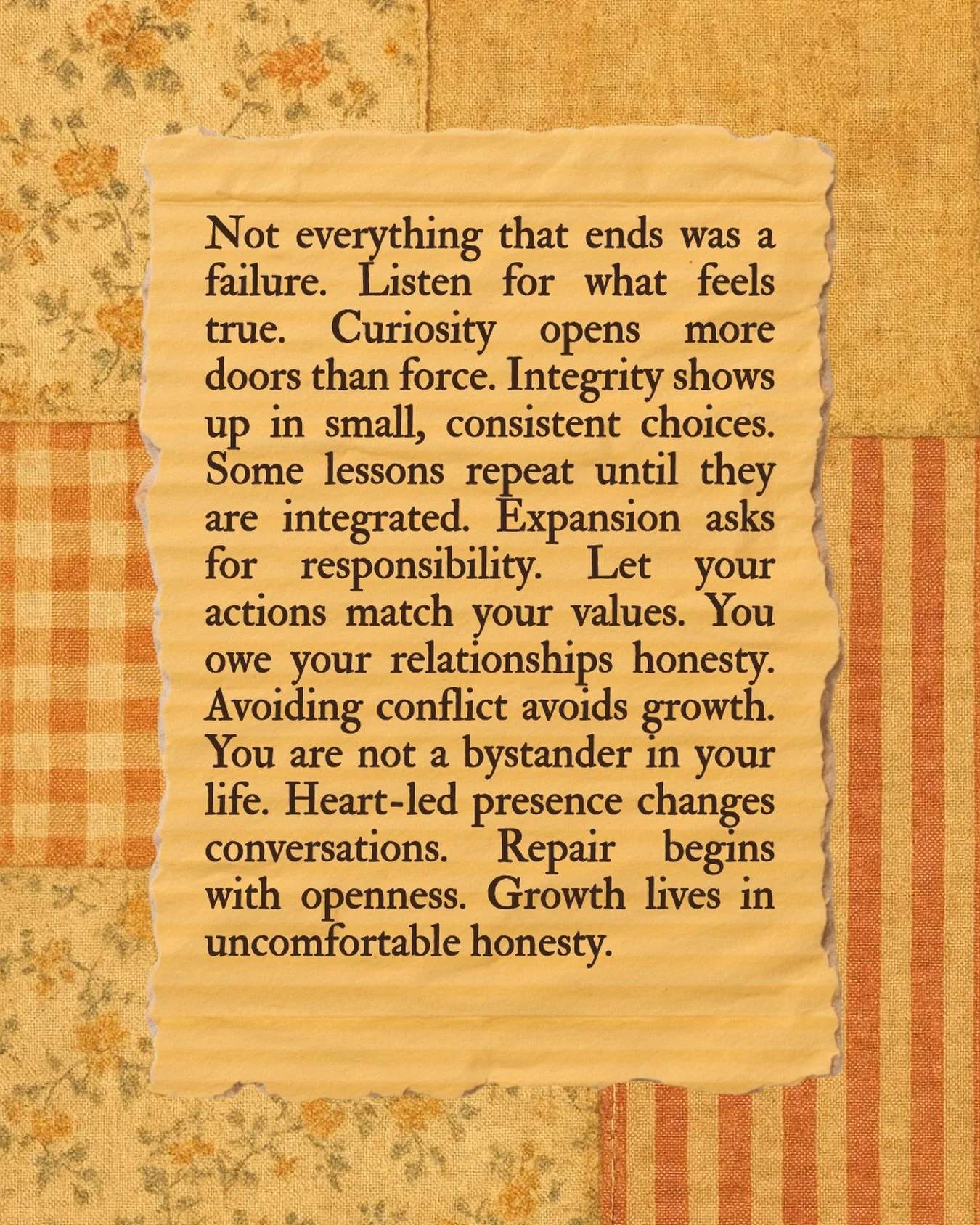 Take a moment to notice which line speaks to you the most today 💛

Let them invite a little self-reflection, self-compassion, and curiosity about your own journey 💫
.
.
.
#SelfReflection #PersonalGrowth #SelfAwareness #Mindfulness #SelfCompassion