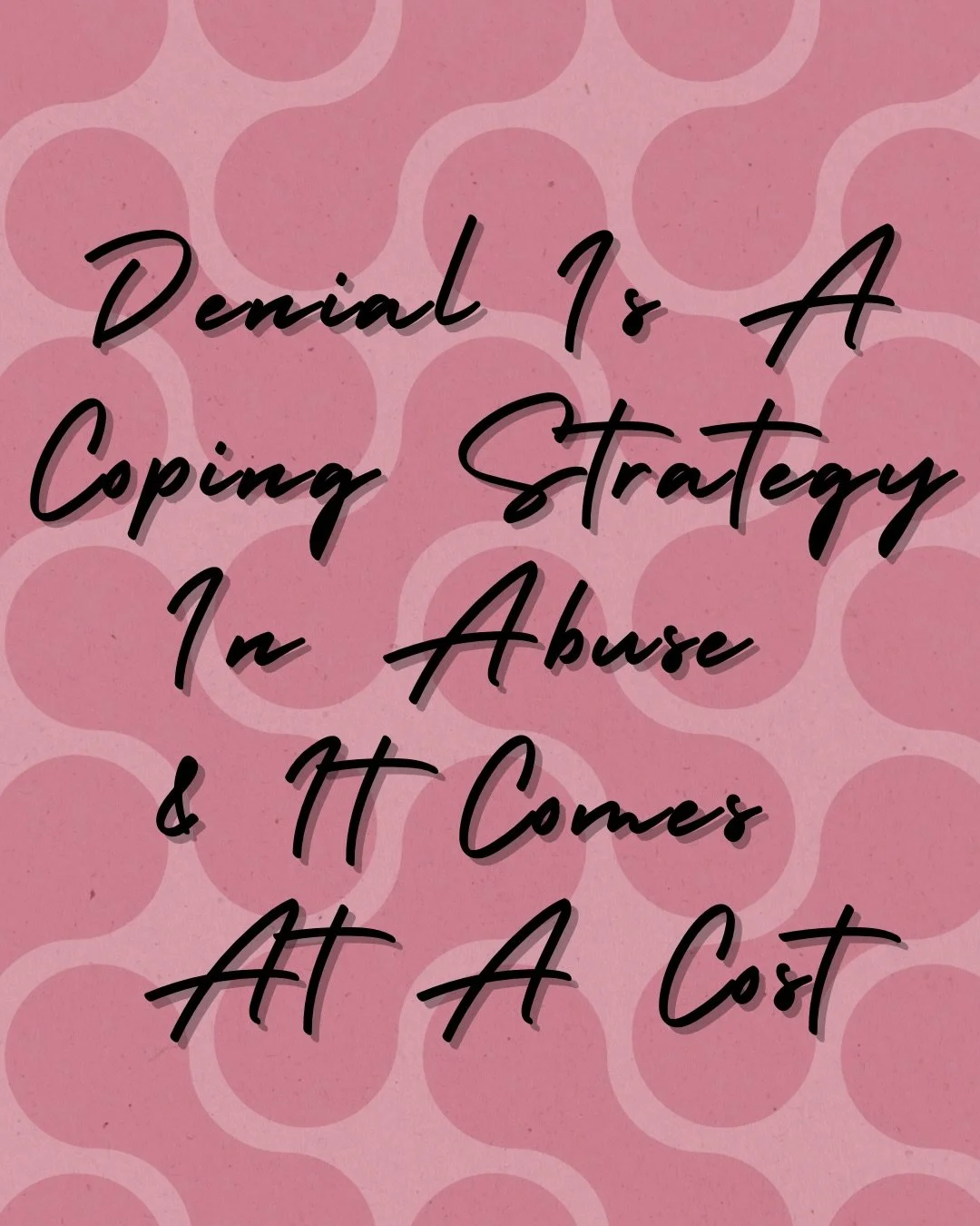 Denial can feel stabilizing in abuse. It provides you with a mechanism to keep functioning under duress and it&rsquo;s reinforced in the relationship itself through the abuser minimizing &amp; rewriting the harm that occurs. It feels protective again