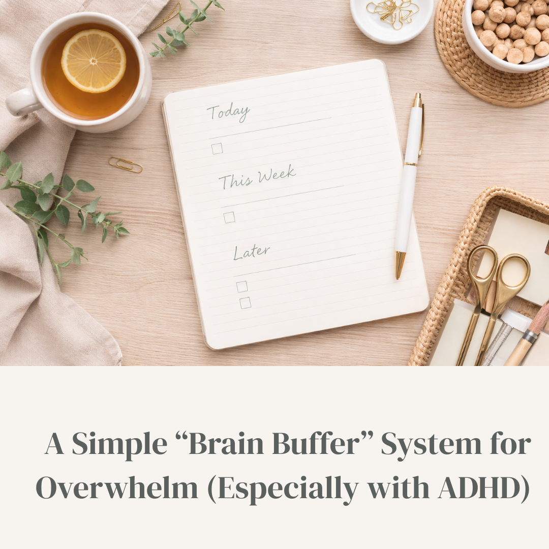 Organize Your Mind: A Simple “Brain Buffer” System for Overwhelm (Especially with ADHD)