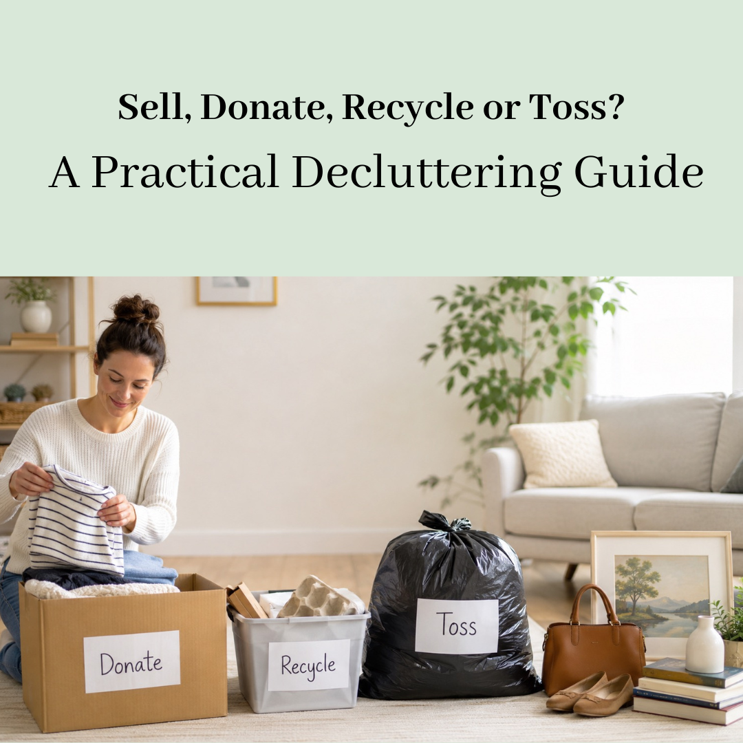 Sell, Donate, Recycle or Toss? A Practical Decluttering Guide