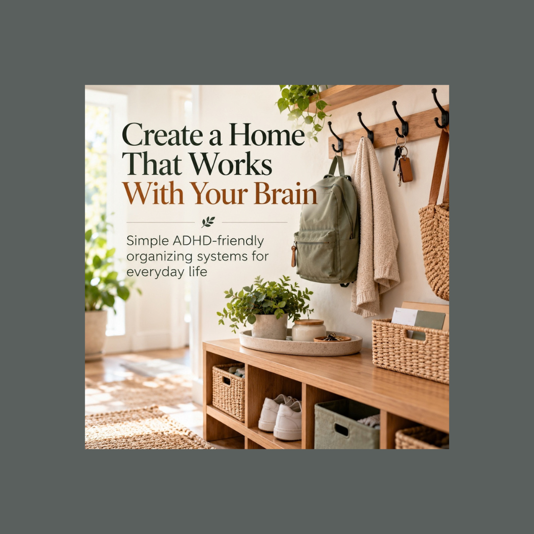 Create a Home That Works With Your Brain. Simple ADHD-friendly organizing systems for everyday life