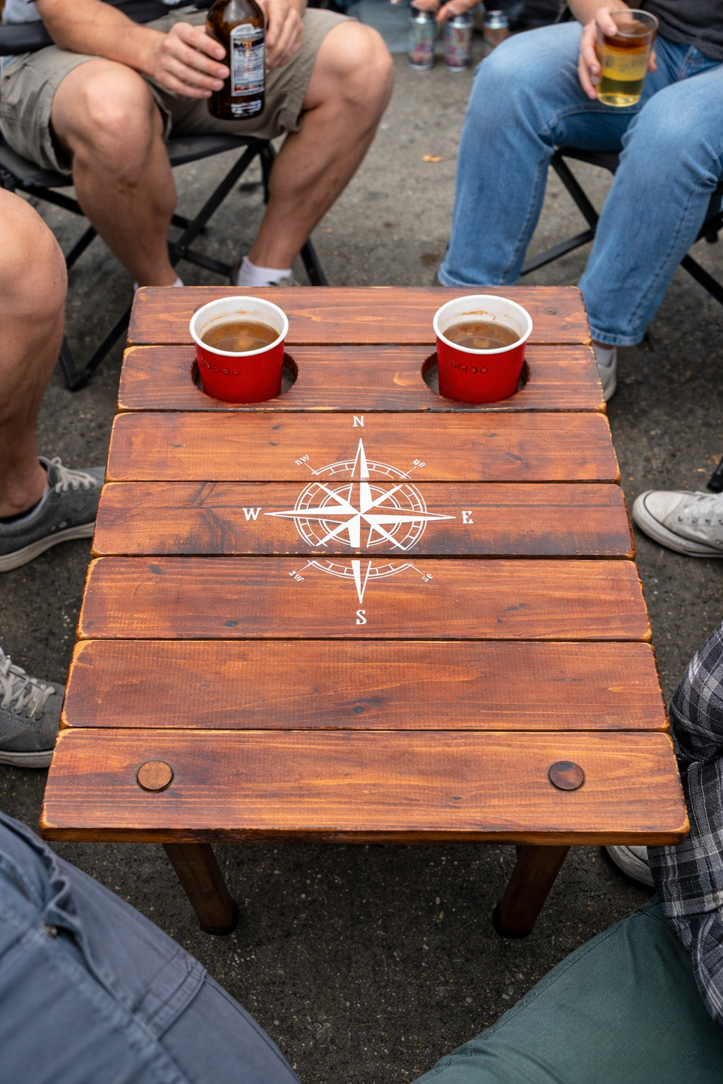 Brown Cedar-Compass Rose